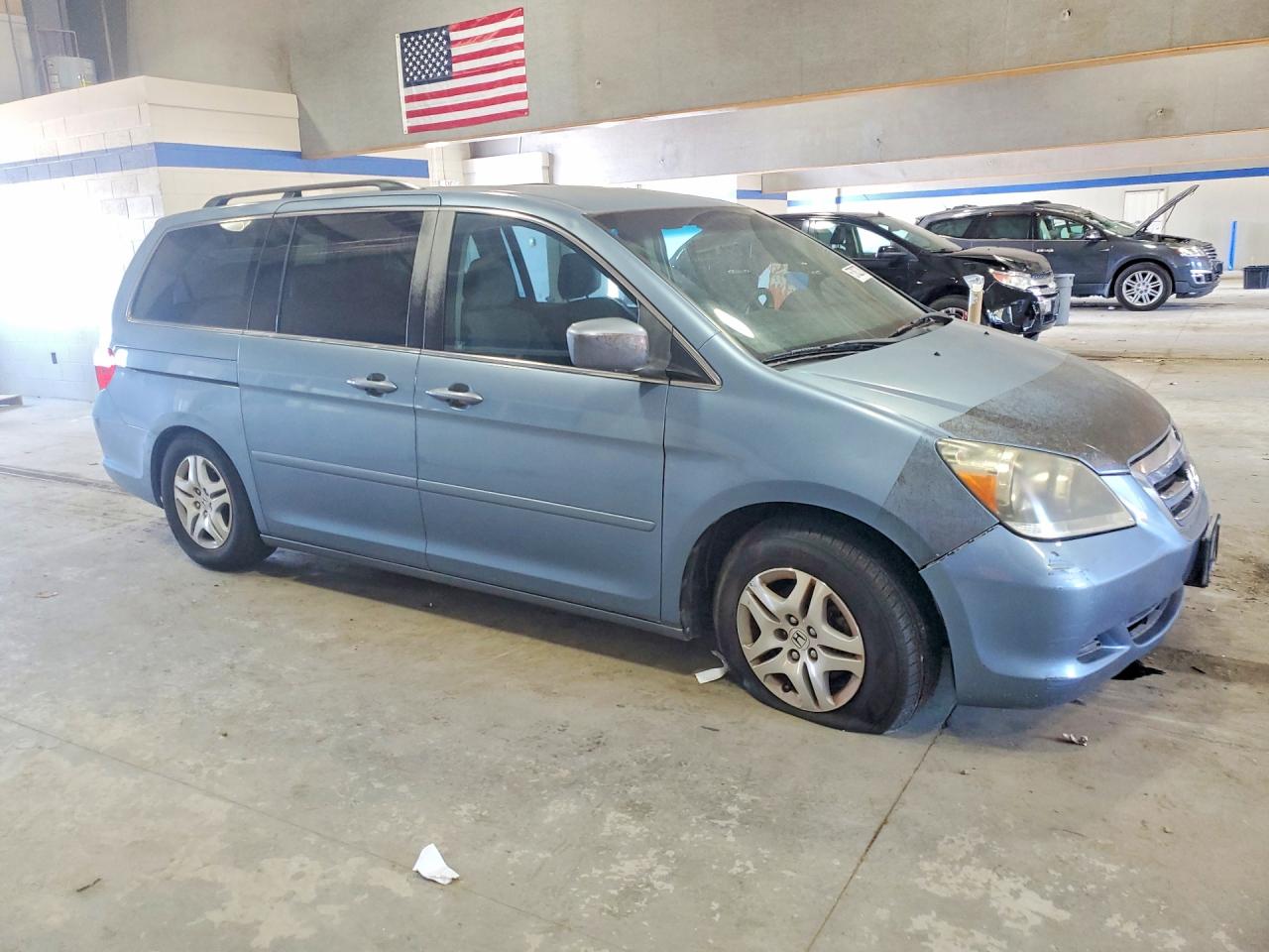 2007 Honda Odyssey Ex Blue vin: 5FNRL38417B121073