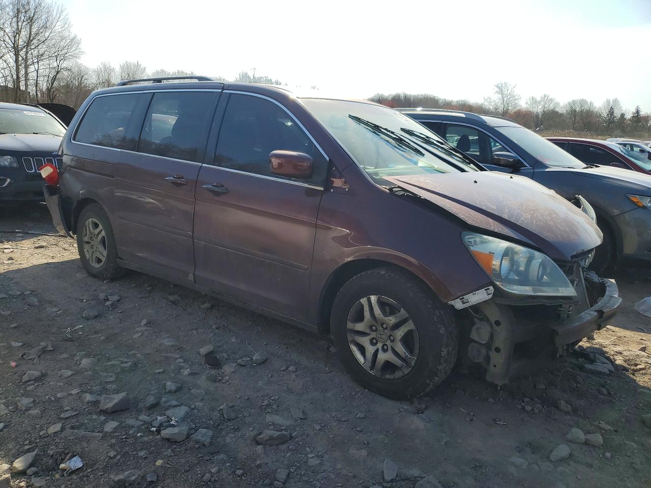 2007 Honda Odyssey Ex Burgundy vin: 5FNRL38417B430428