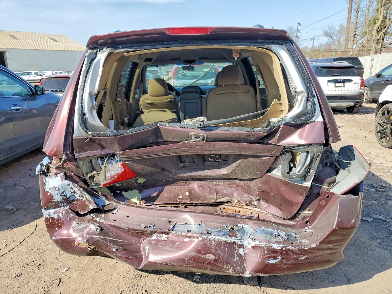2007 Honda Odyssey Ex Burgundy vin: 5FNRL38417B430428