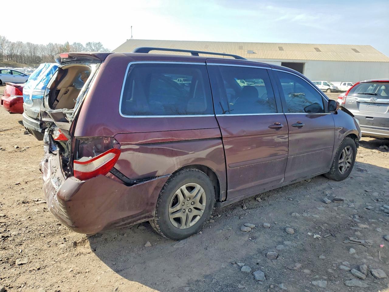 2007 Honda Odyssey Ex Burgundy vin: 5FNRL38417B430428