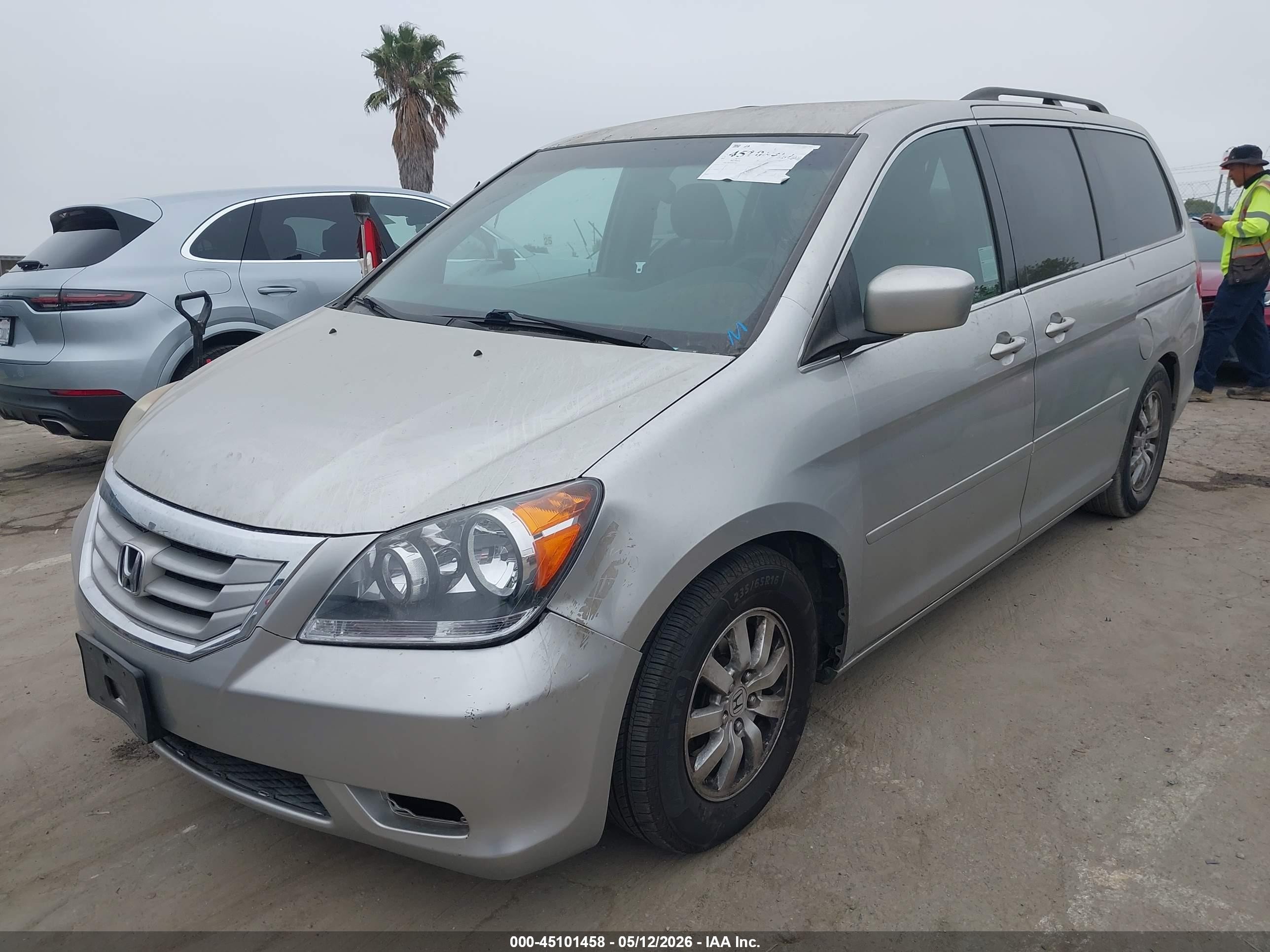 2009 Honda Odyssey Ex Gray vin: 5FNRL38419B038424