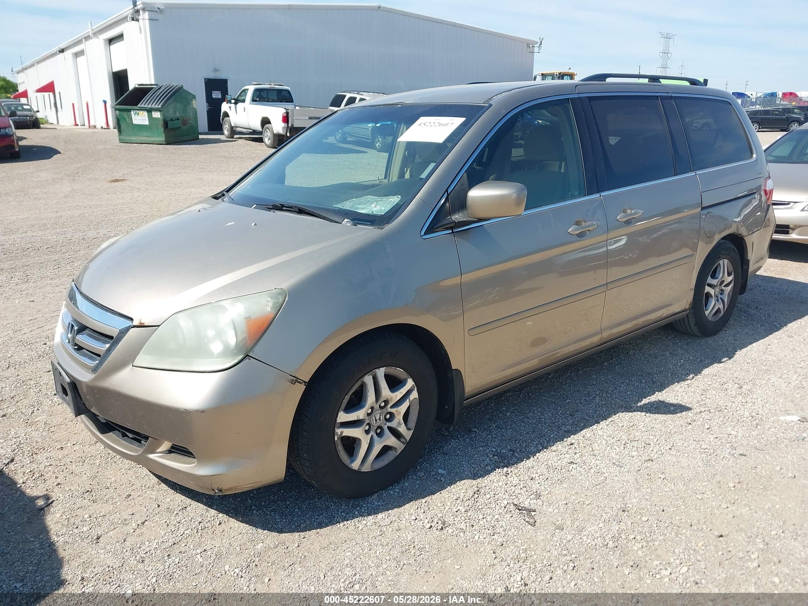 2005 Honda Odyssey Ex Gold vin: 5FNRL38425B401064