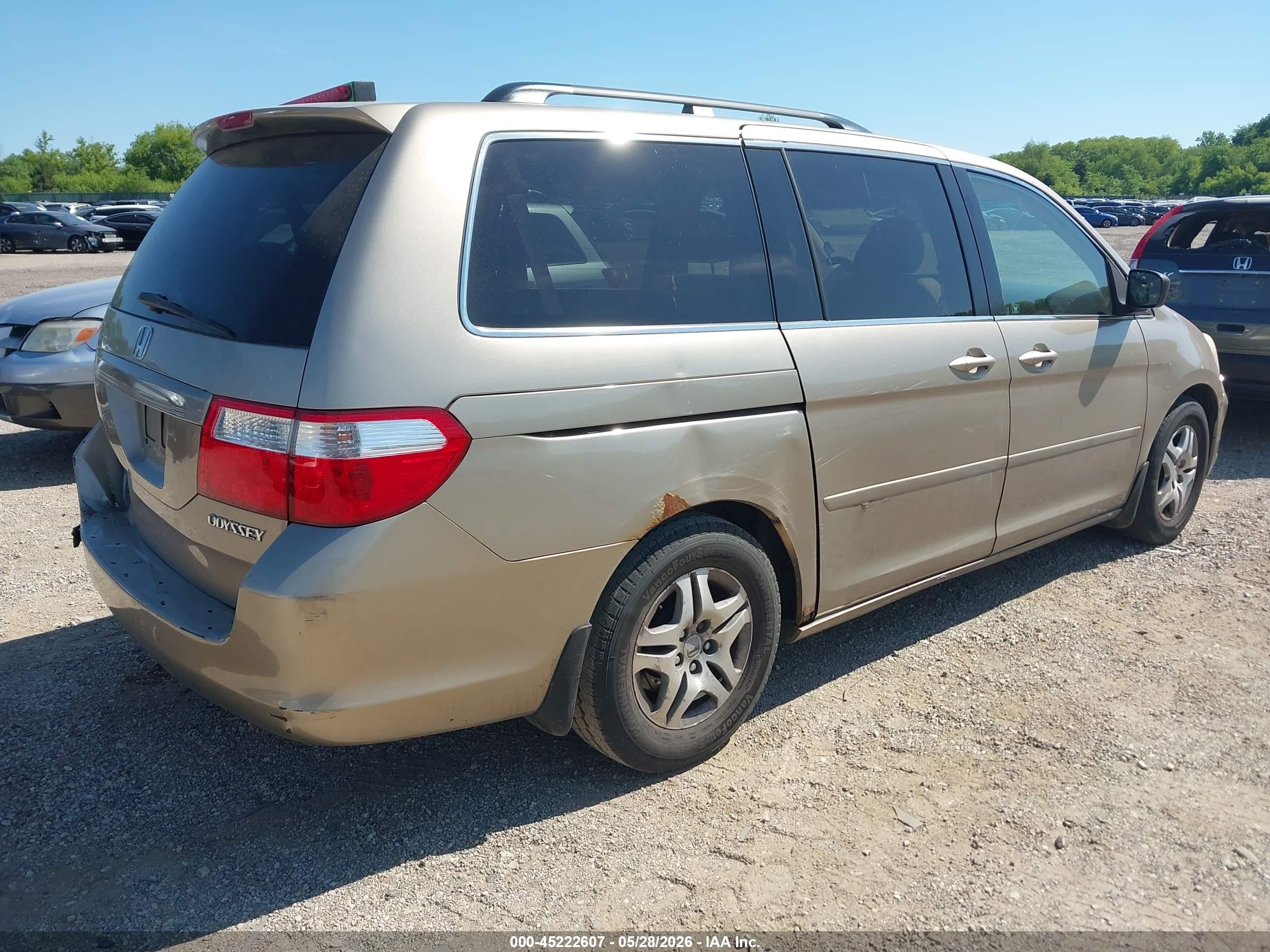 2005 Honda Odyssey Ex Gold vin: 5FNRL38425B401064
