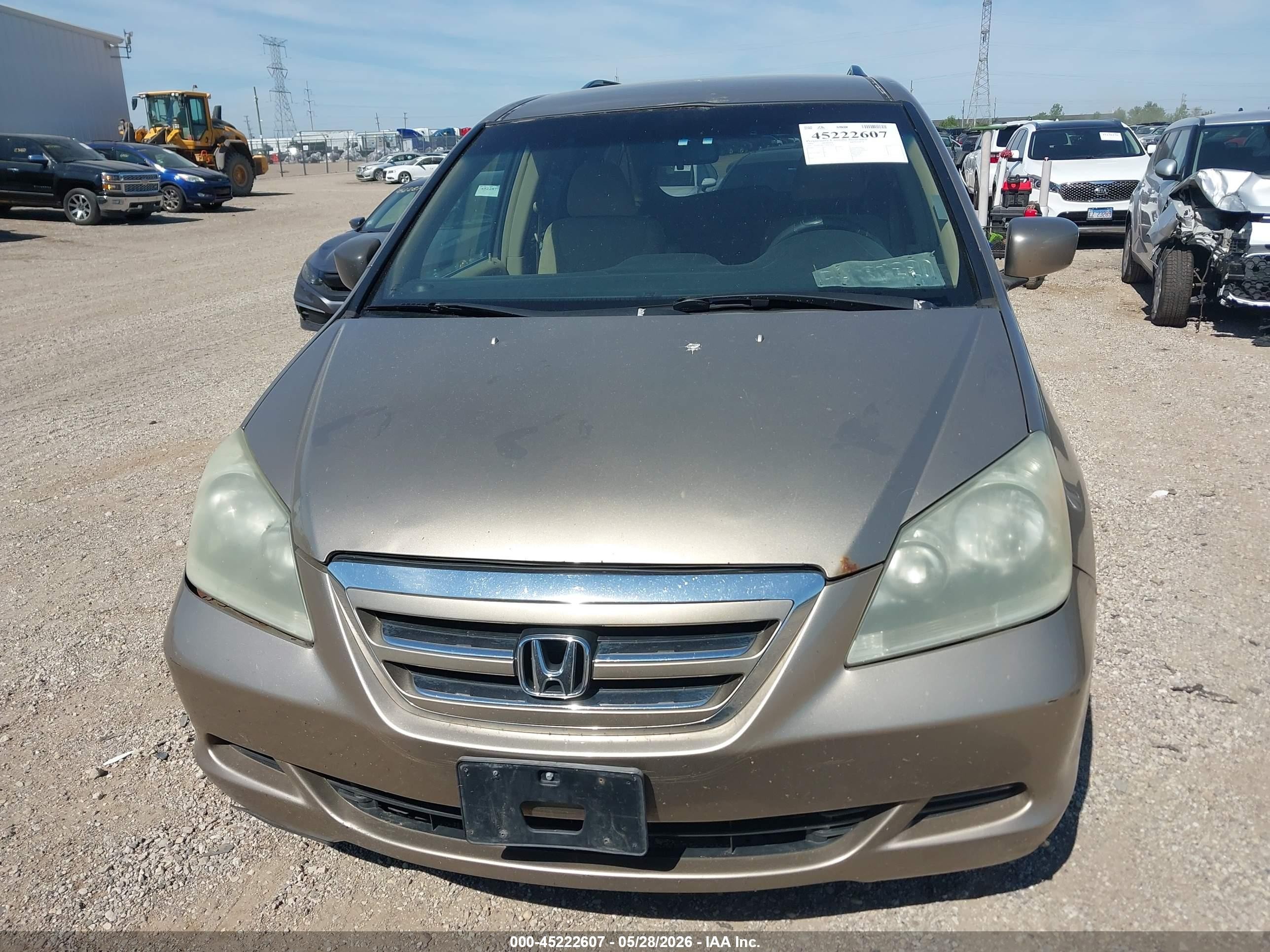 2005 Honda Odyssey Ex Gold vin: 5FNRL38425B401064