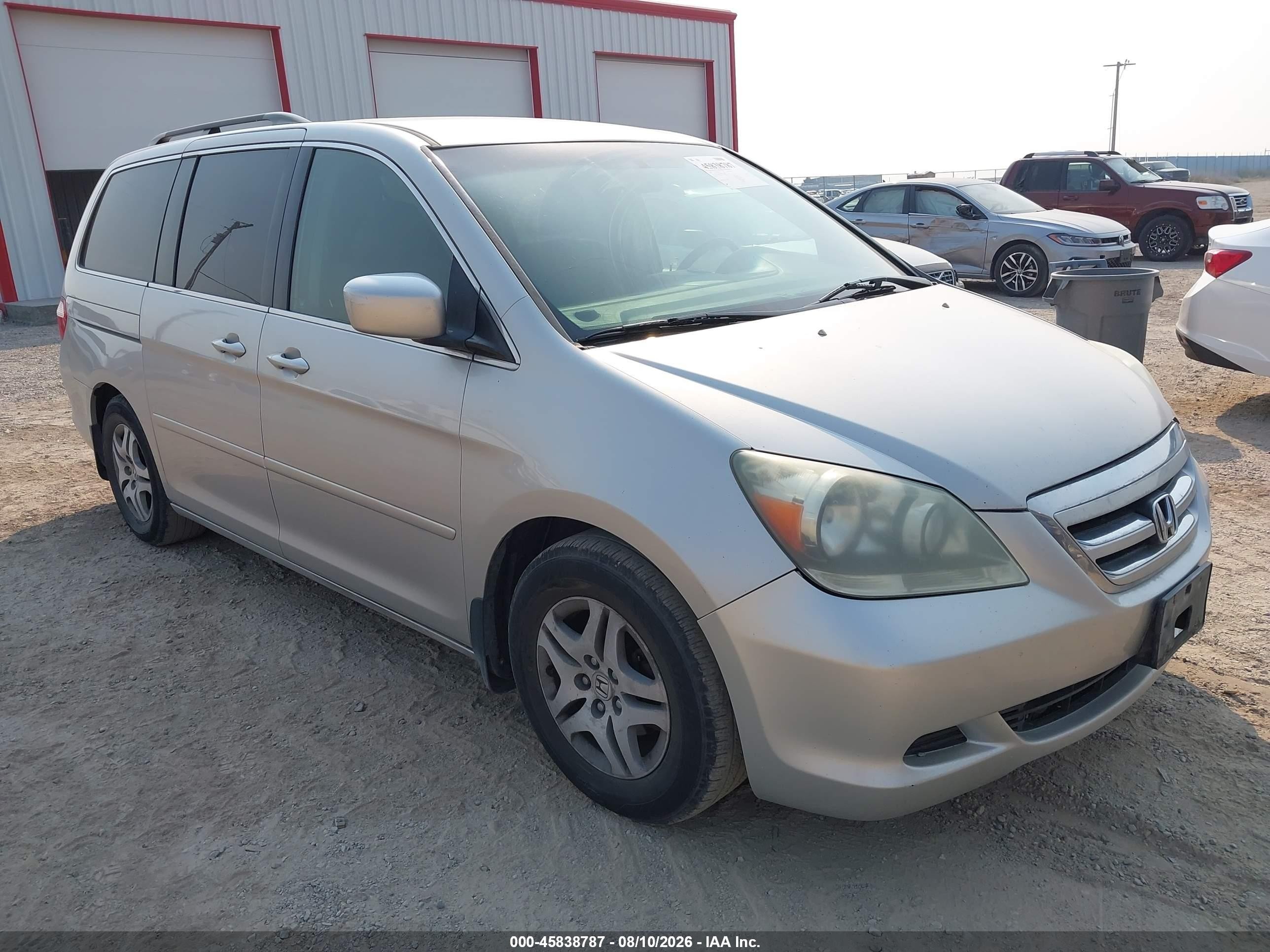 2005 Honda Odyssey Ex Silver vin: 5FNRL38425B423498