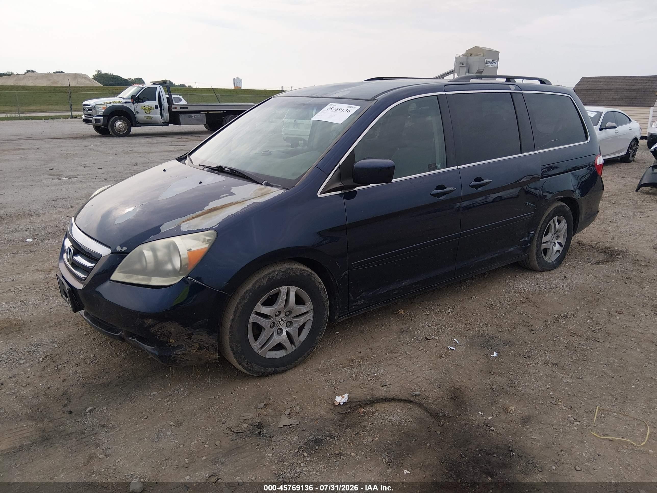 2006 Honda Odyssey Ex Dark Blue vin: 5FNRL38426B054255