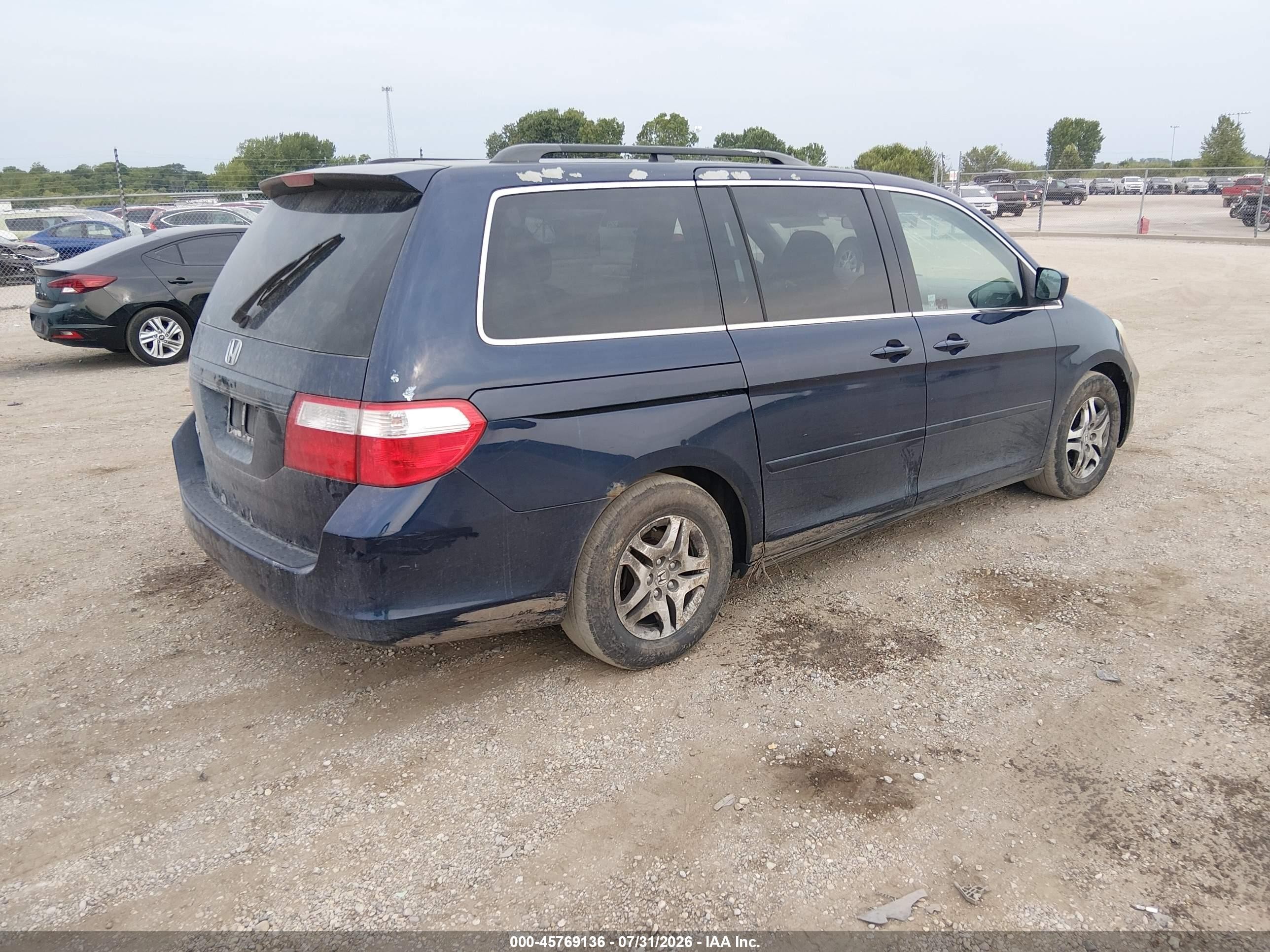 2006 Honda Odyssey Ex Dark Blue vin: 5FNRL38426B054255