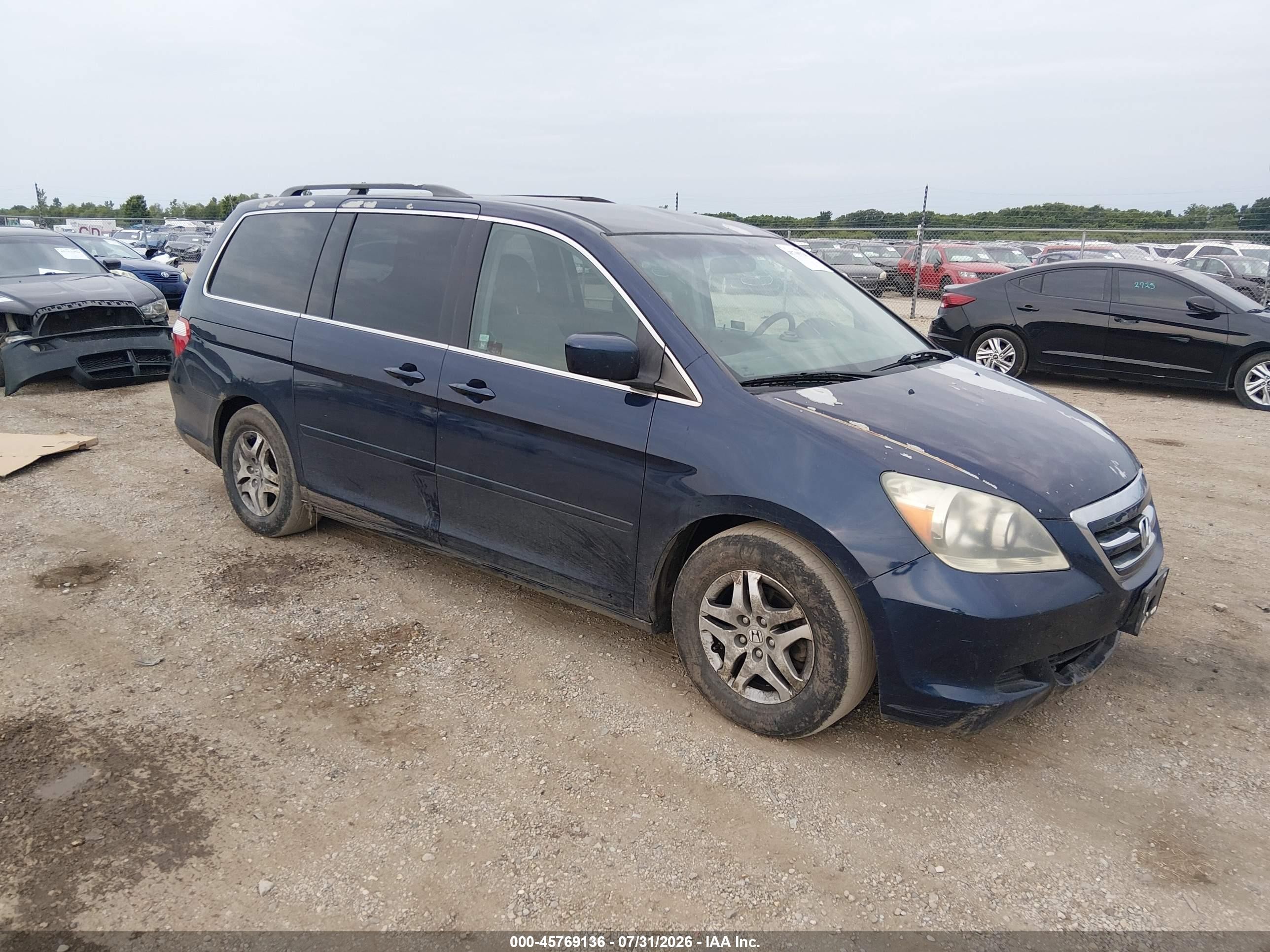 2006 Honda Odyssey Ex Dark Blue vin: 5FNRL38426B054255