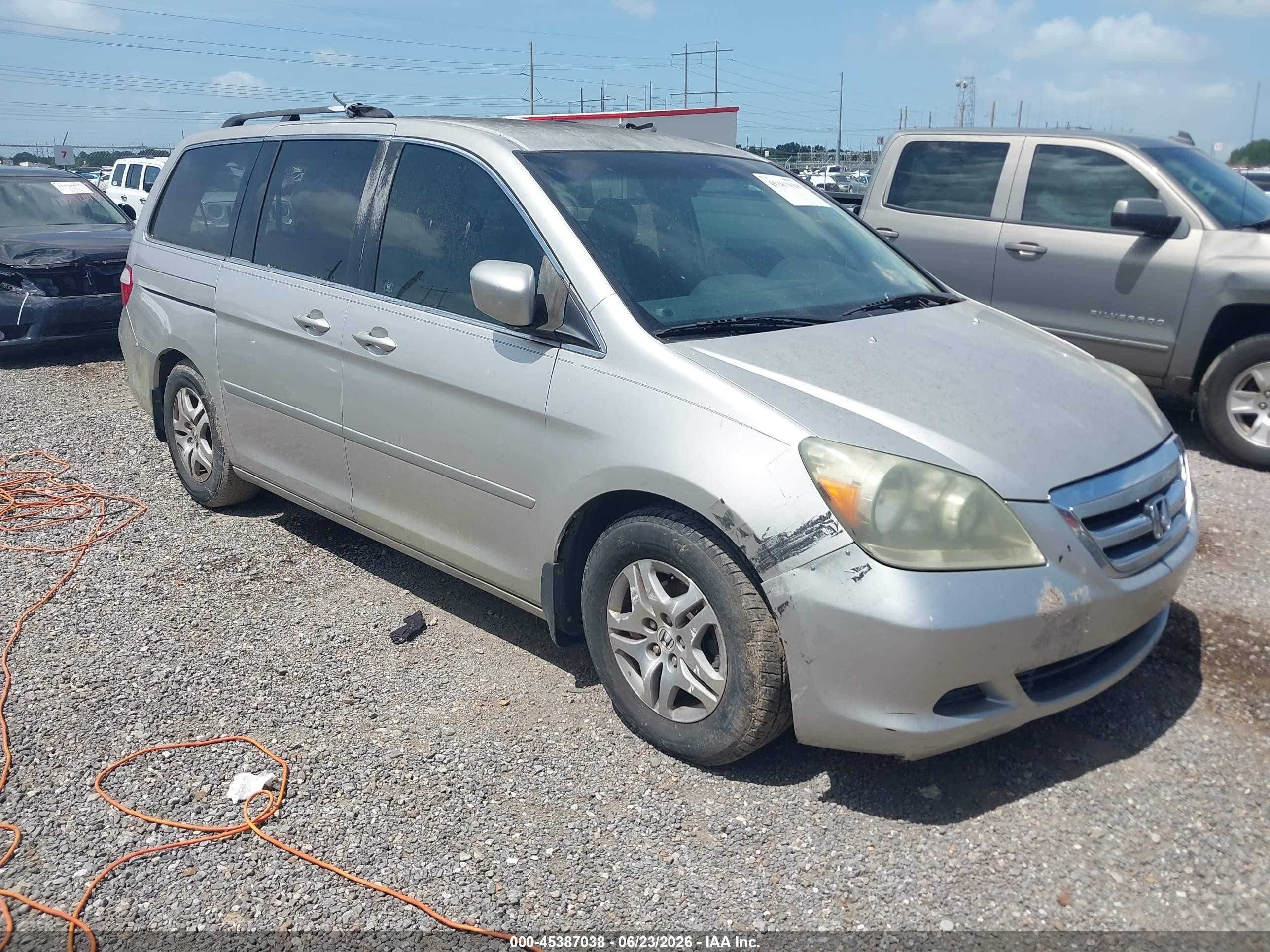 2006 Honda Odyssey Ex Серебряный vin: 5FNRL38426B407495
