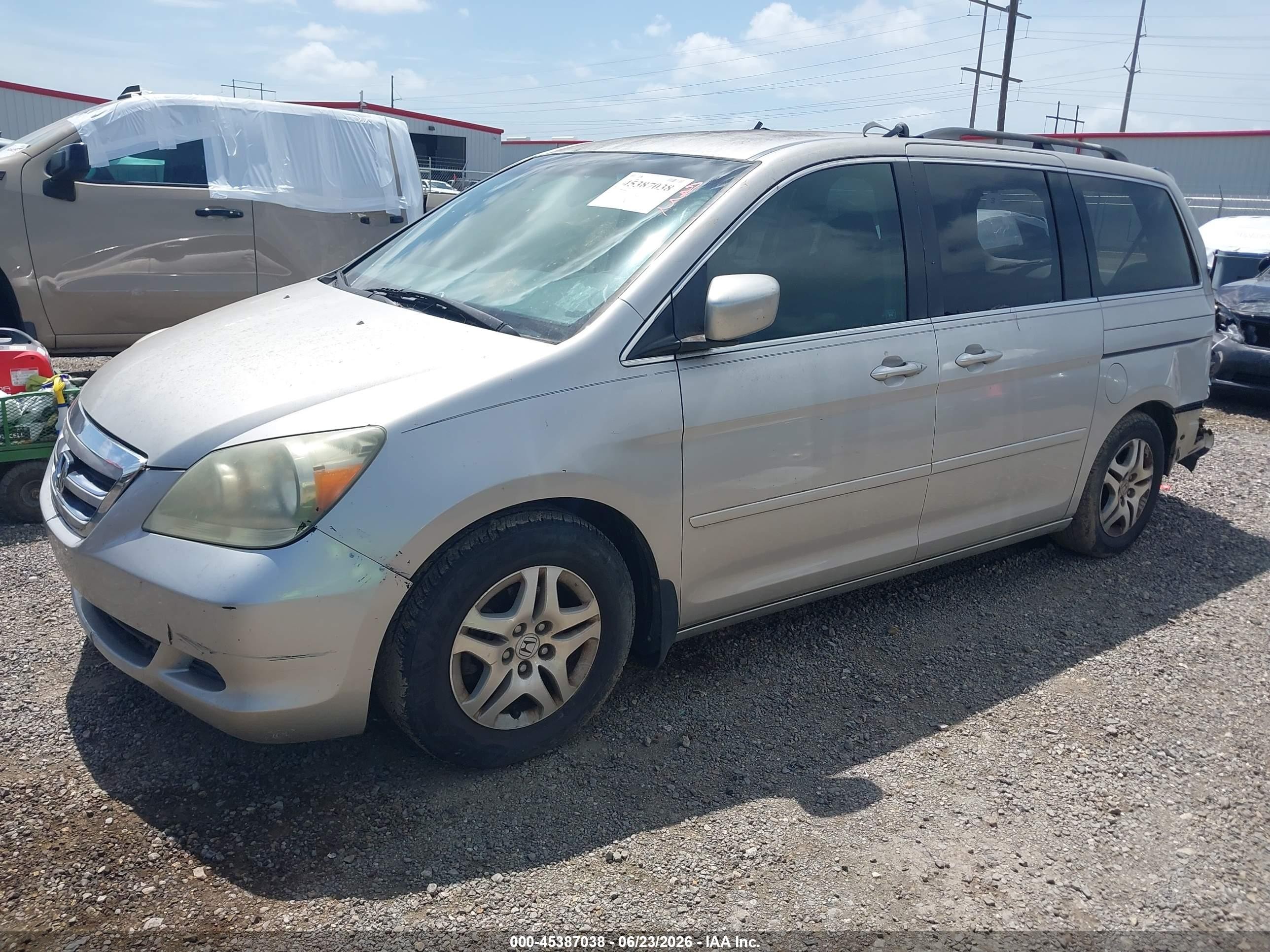 2006 Honda Odyssey Ex Серебряный vin: 5FNRL38426B407495