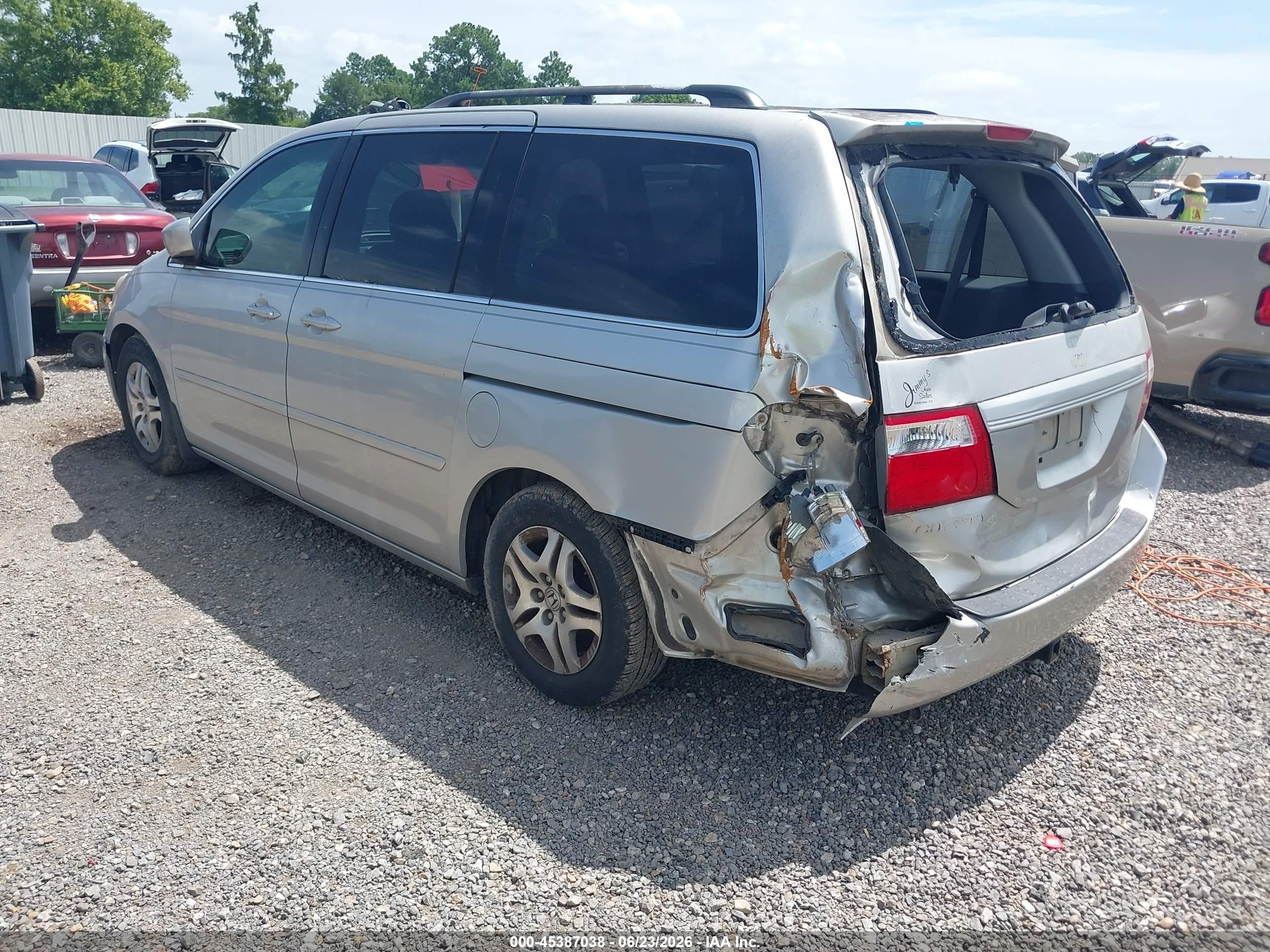 2006 Honda Odyssey Ex Серебряный vin: 5FNRL38426B407495