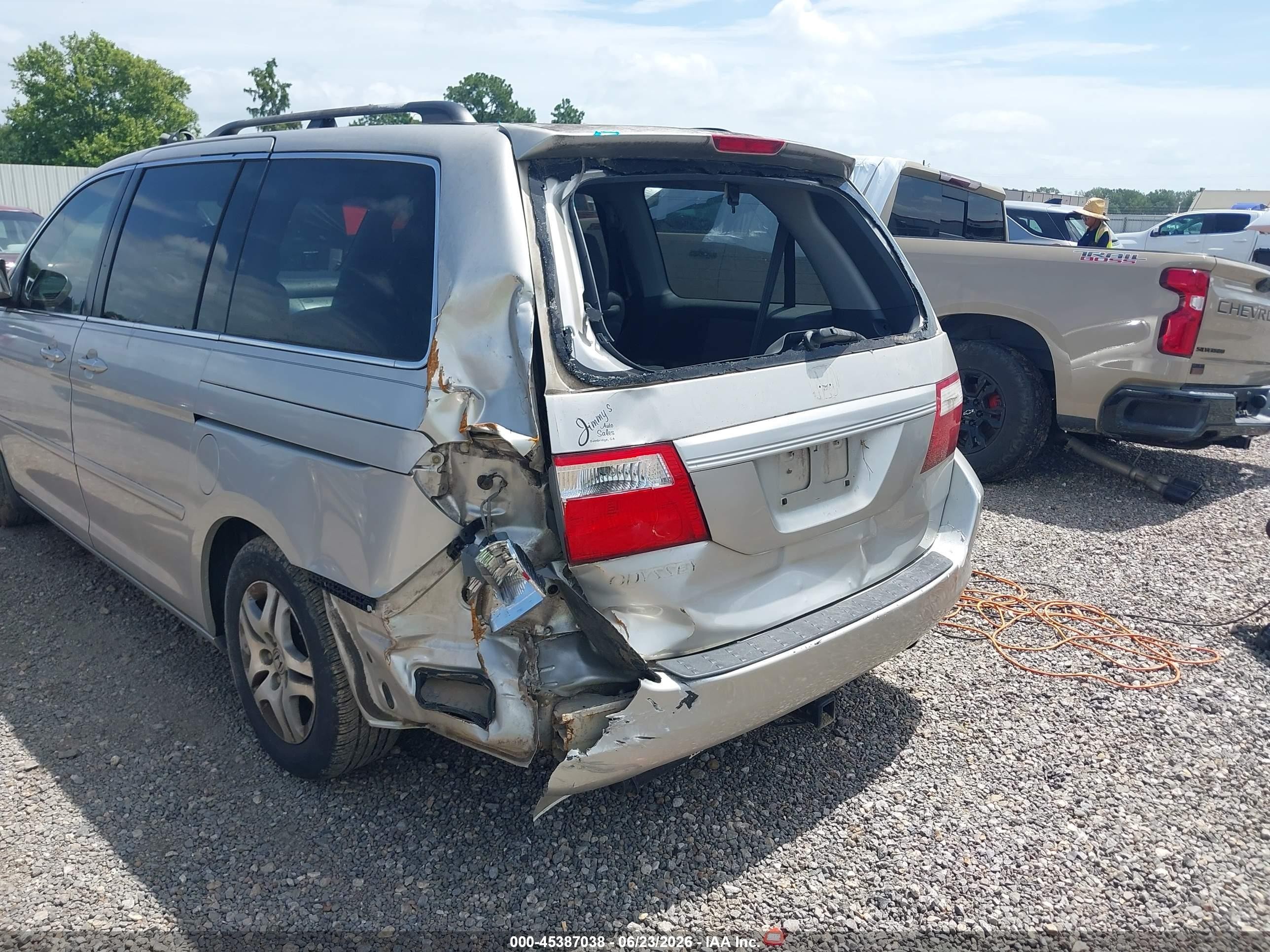 2006 Honda Odyssey Ex Серебряный vin: 5FNRL38426B407495