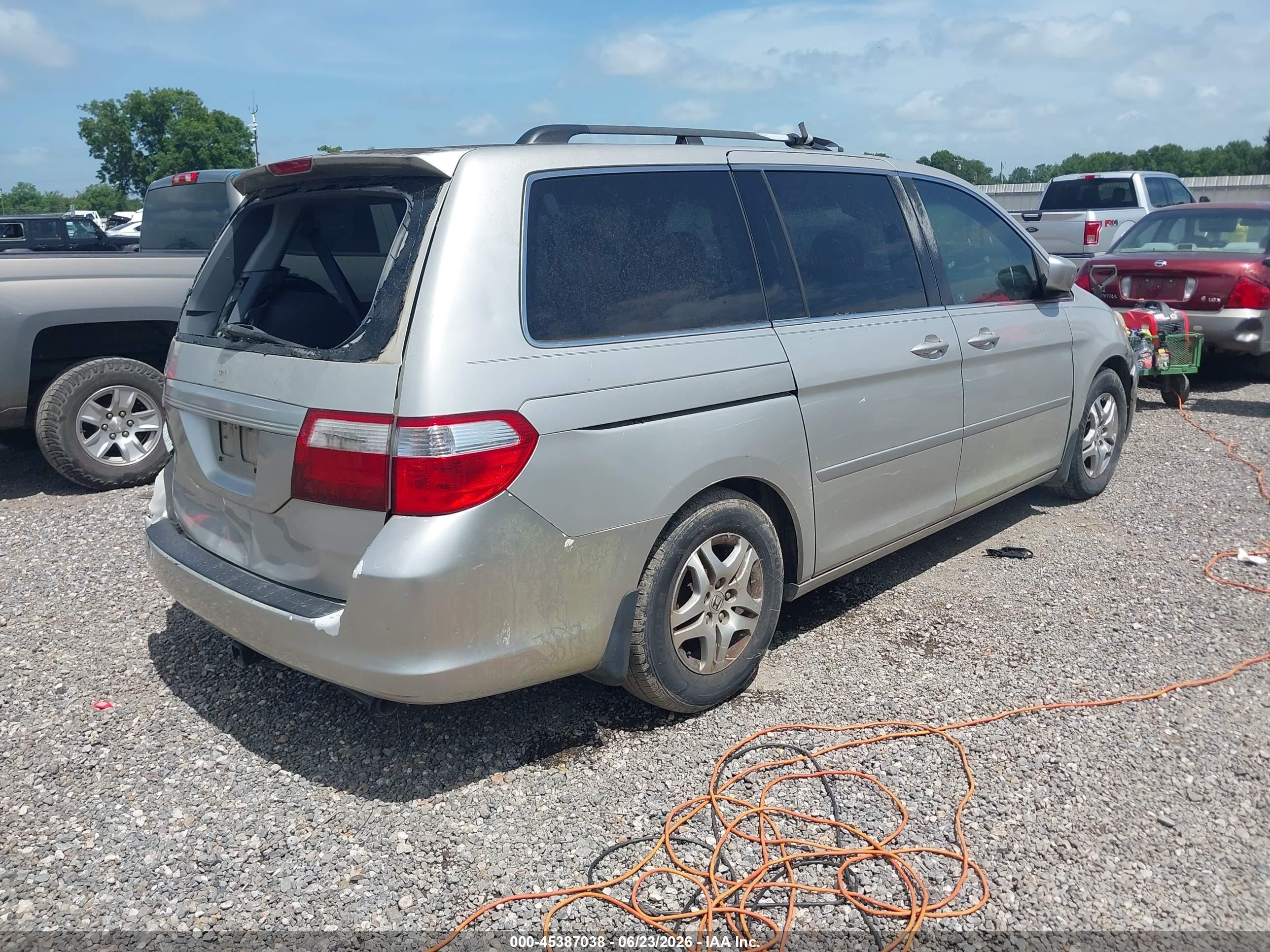 2006 Honda Odyssey Ex Серебряный vin: 5FNRL38426B407495