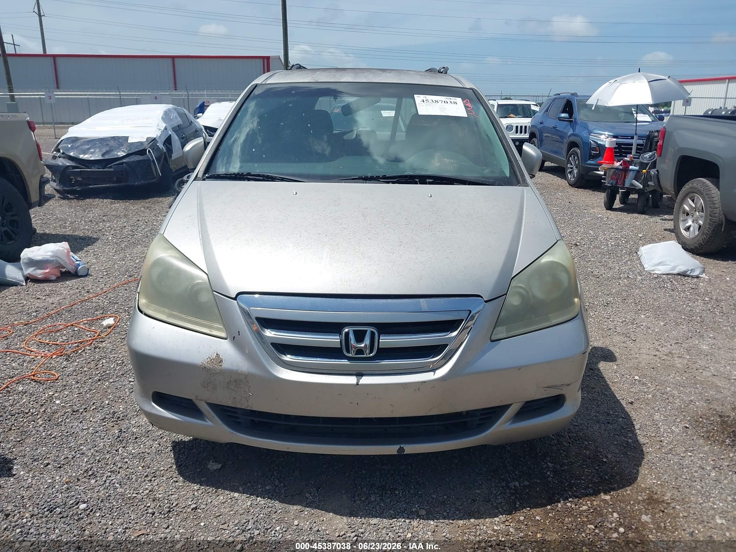 2006 Honda Odyssey Ex Серебряный vin: 5FNRL38426B407495
