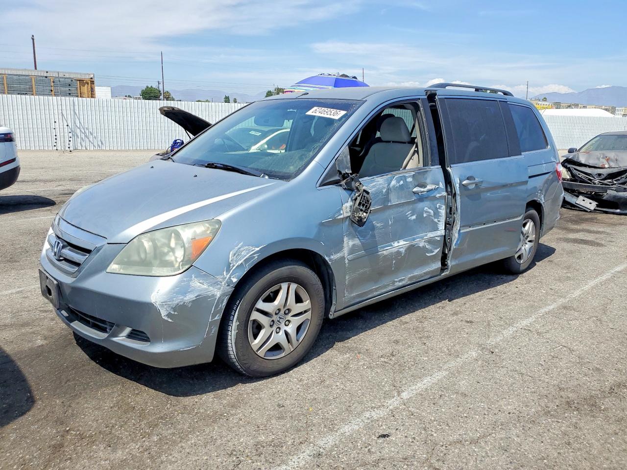 2007 Honda Odyssey Ex Silver vin: 5FNRL38427B049719