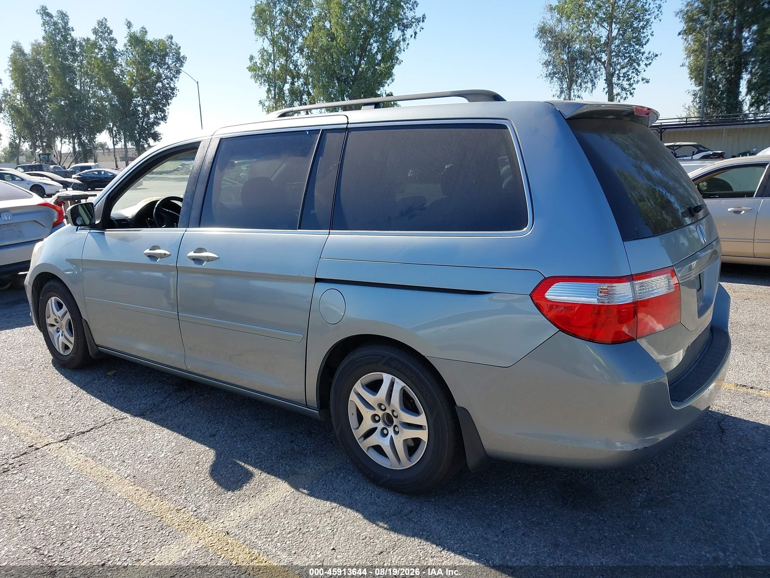 2007 Honda Odyssey Ex Gray vin: 5FNRL38427B092604