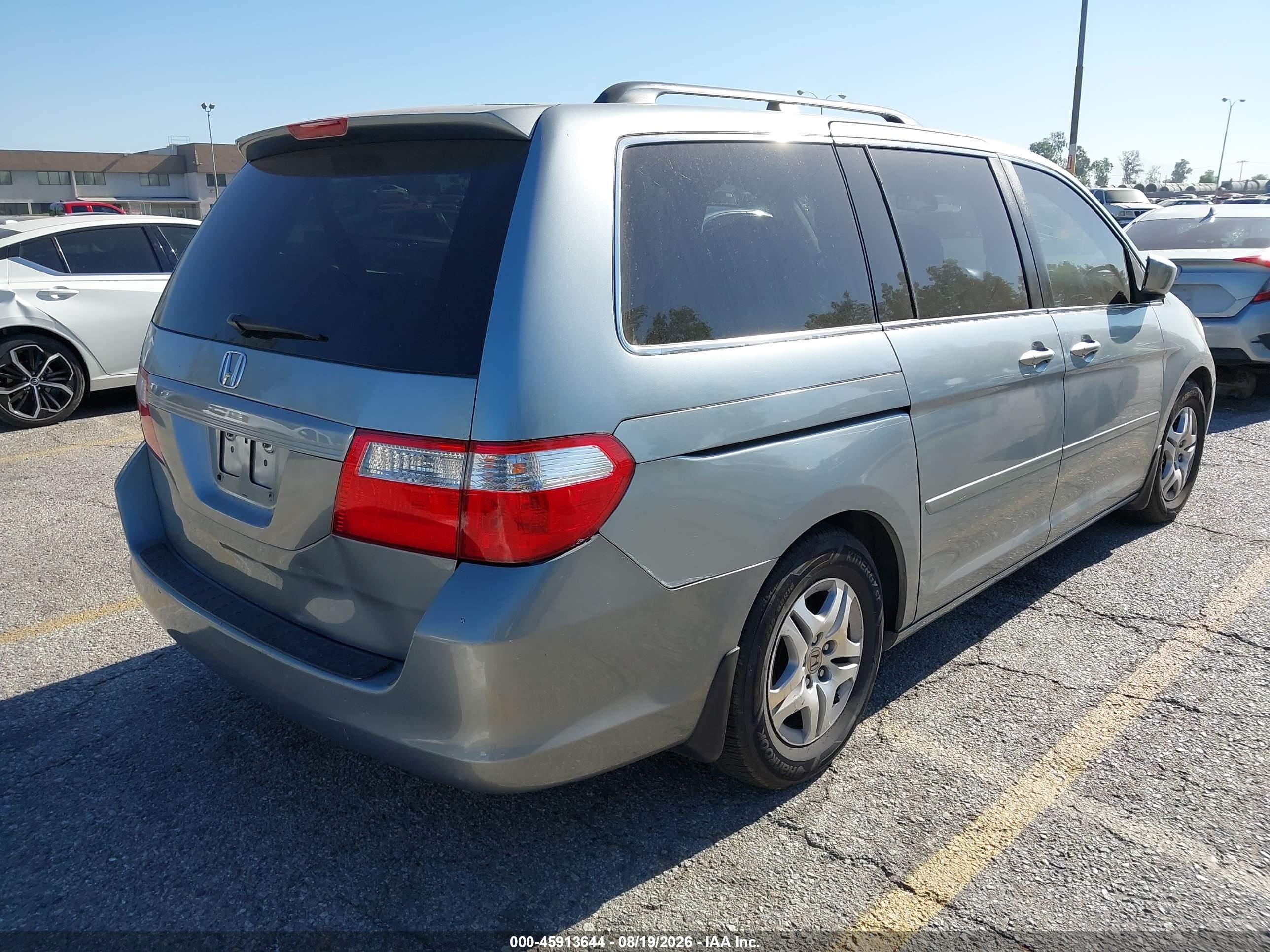 2007 Honda Odyssey Ex Gray vin: 5FNRL38427B092604
