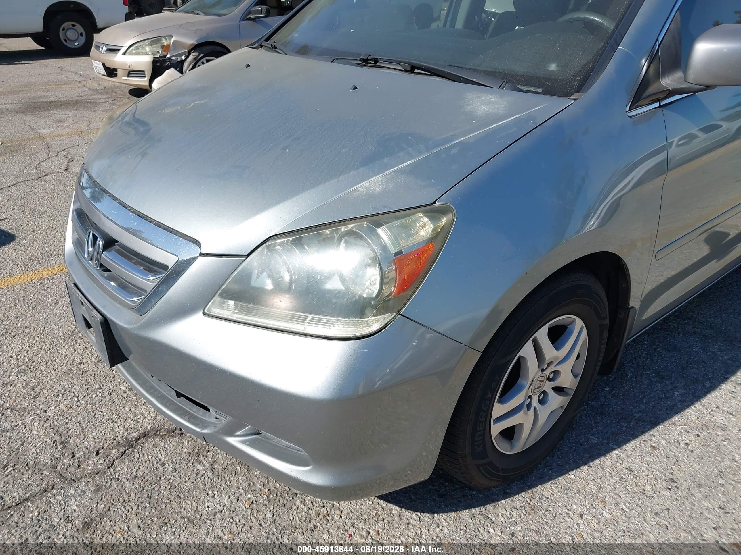 2007 Honda Odyssey Ex Gray vin: 5FNRL38427B092604