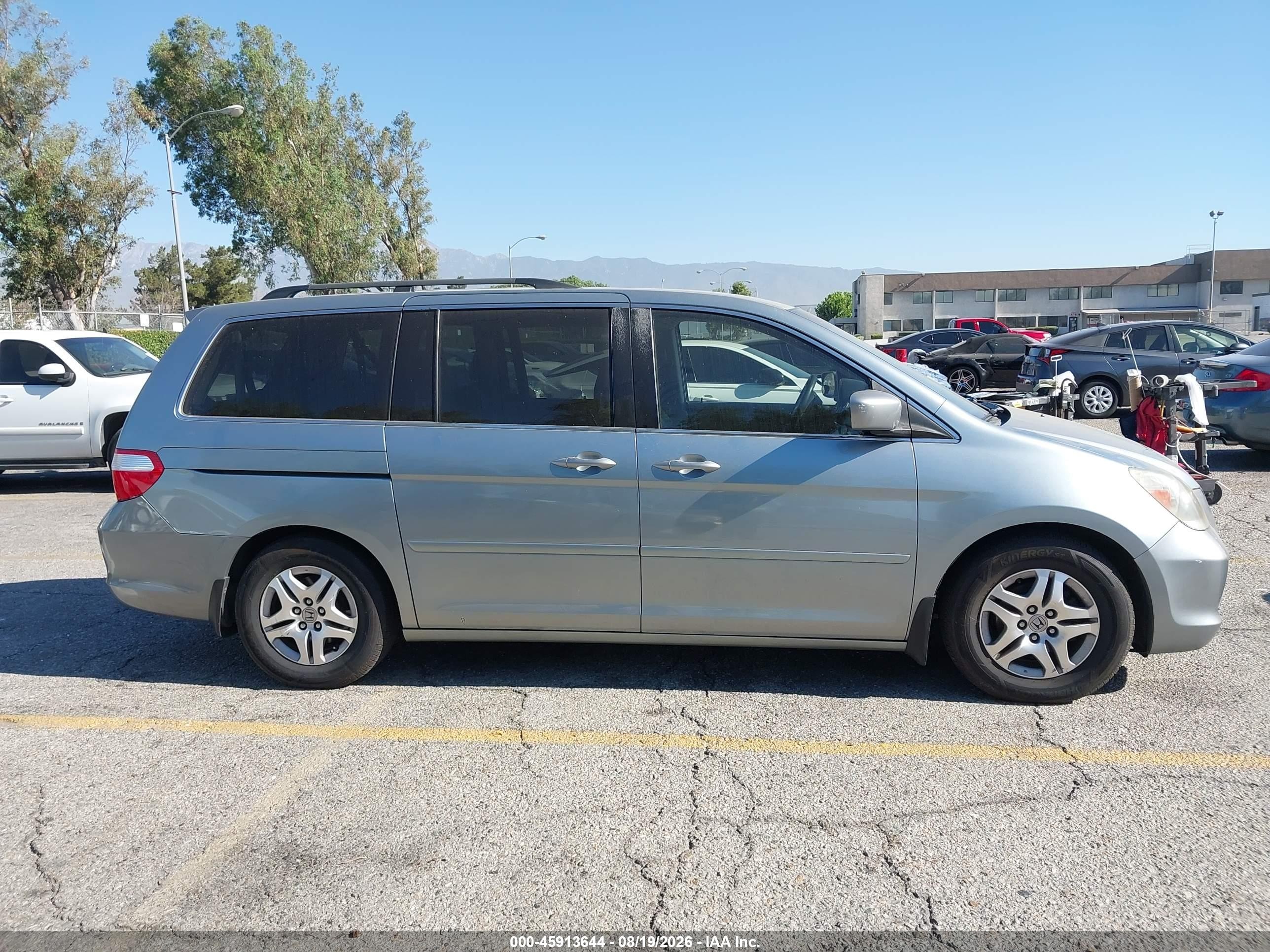 2007 Honda Odyssey Ex Gray vin: 5FNRL38427B092604