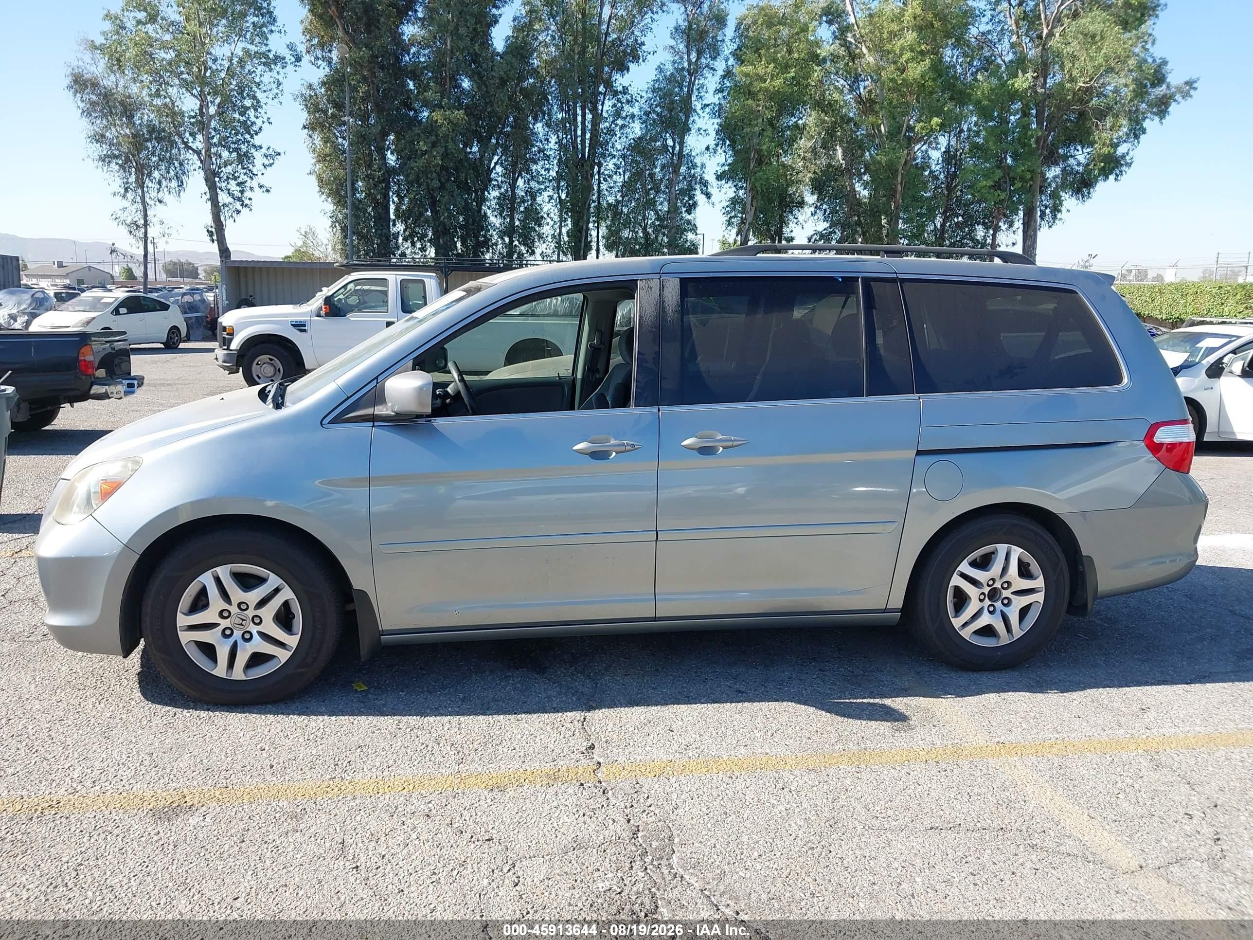 2007 Honda Odyssey Ex Gray vin: 5FNRL38427B092604