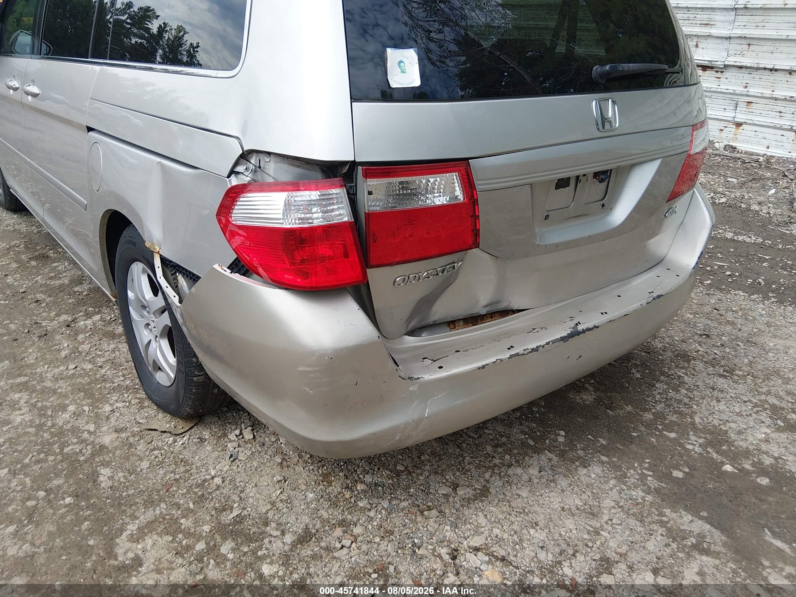 2007 Honda Odyssey Ex Silver vin: 5FNRL38427B127657