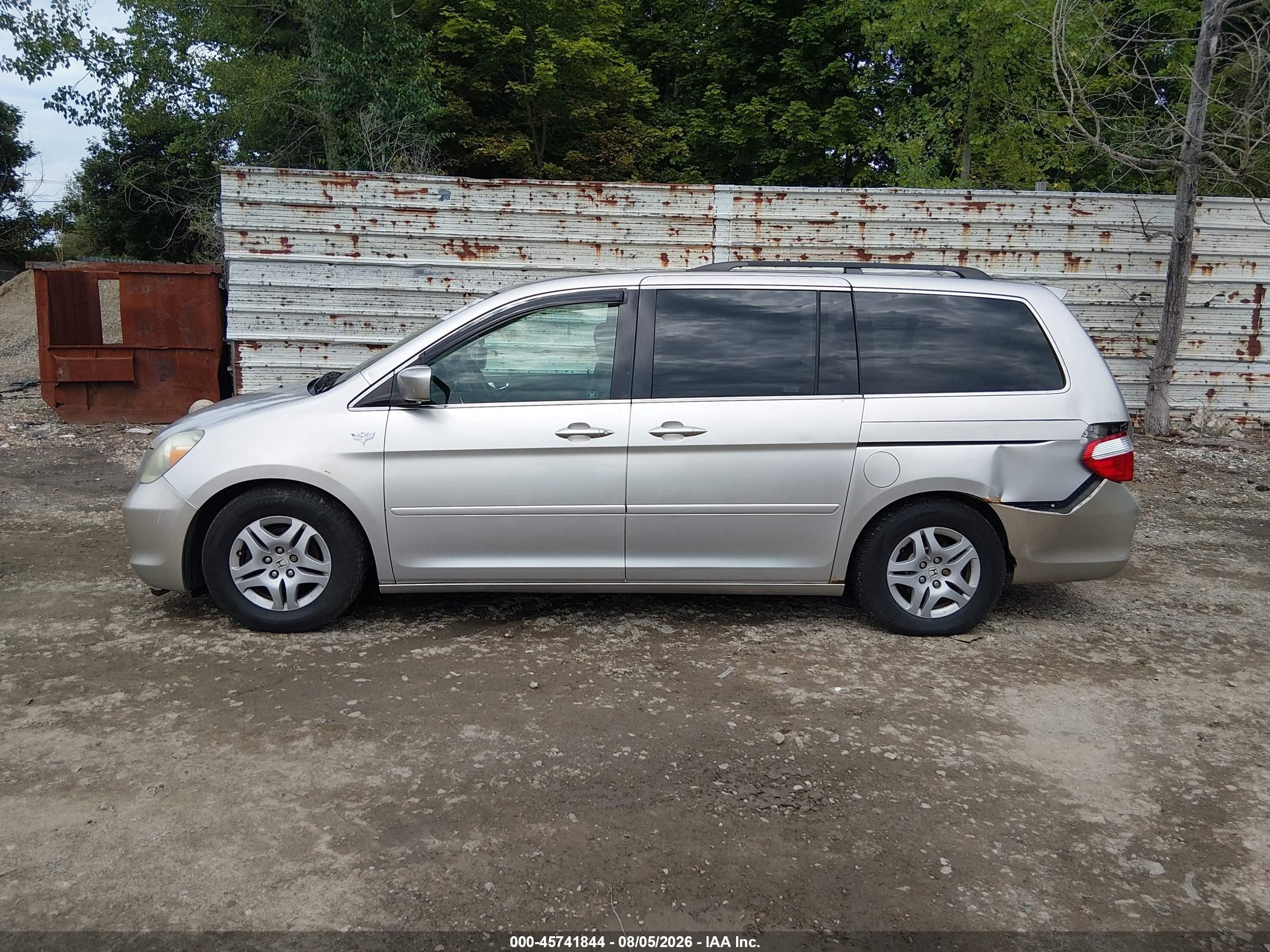 2007 Honda Odyssey Ex Silver vin: 5FNRL38427B127657