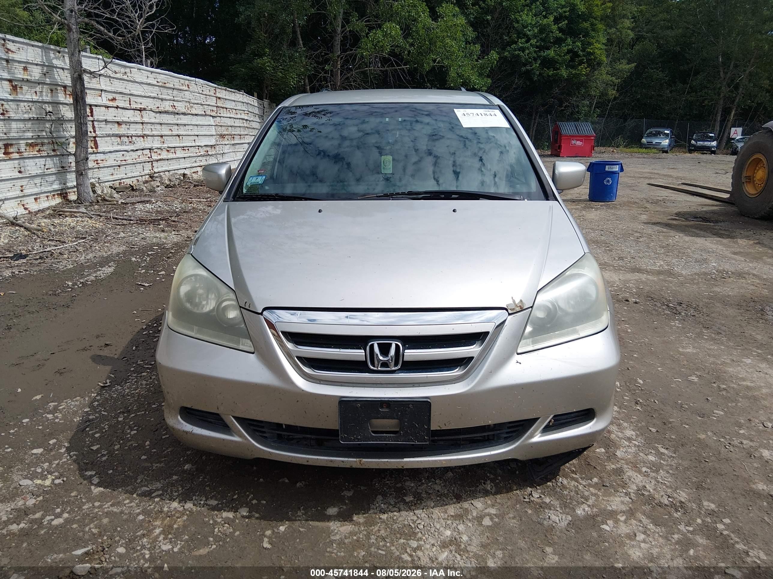 2007 Honda Odyssey Ex Silver vin: 5FNRL38427B127657