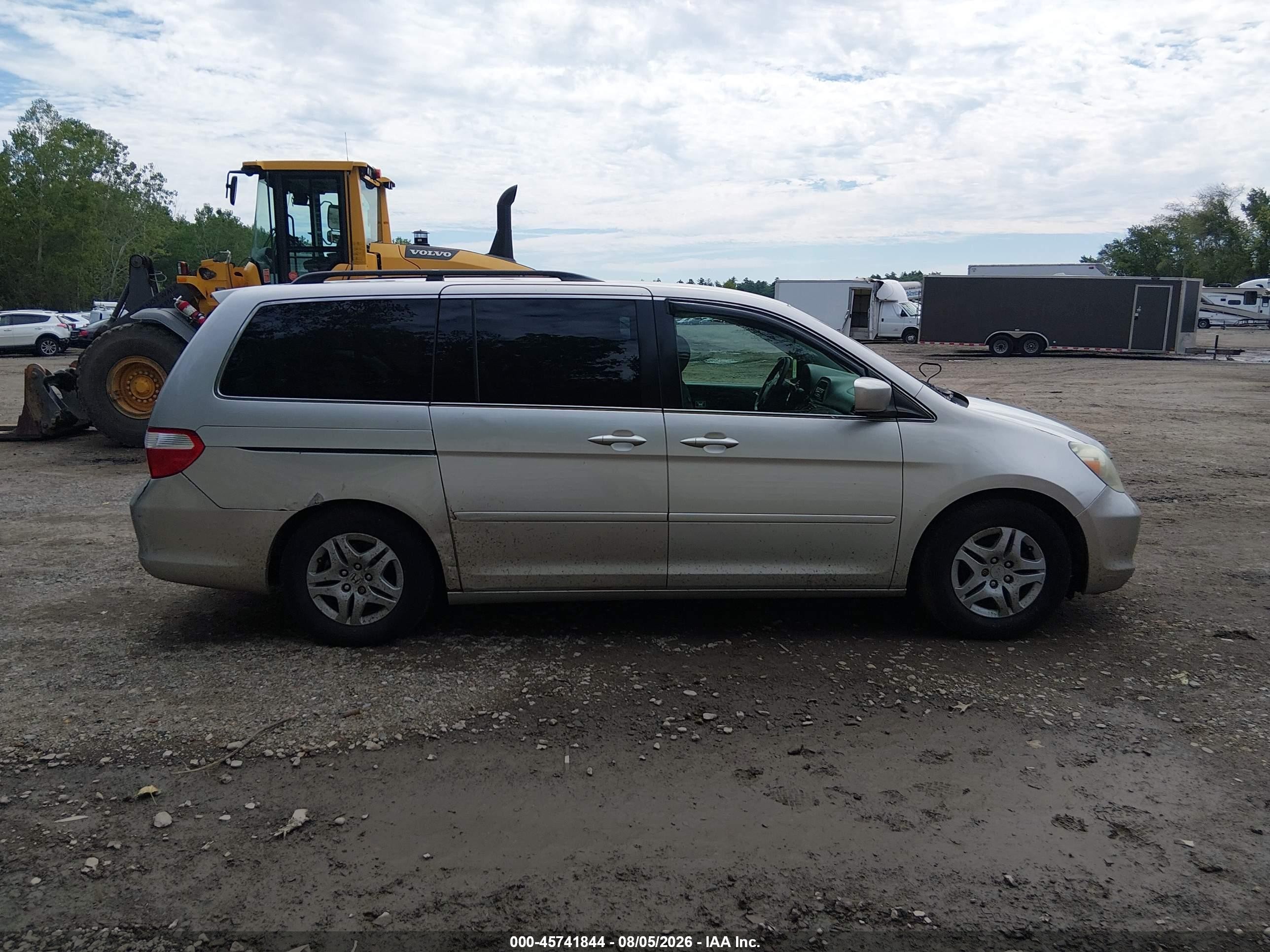 2007 Honda Odyssey Ex Silver vin: 5FNRL38427B127657