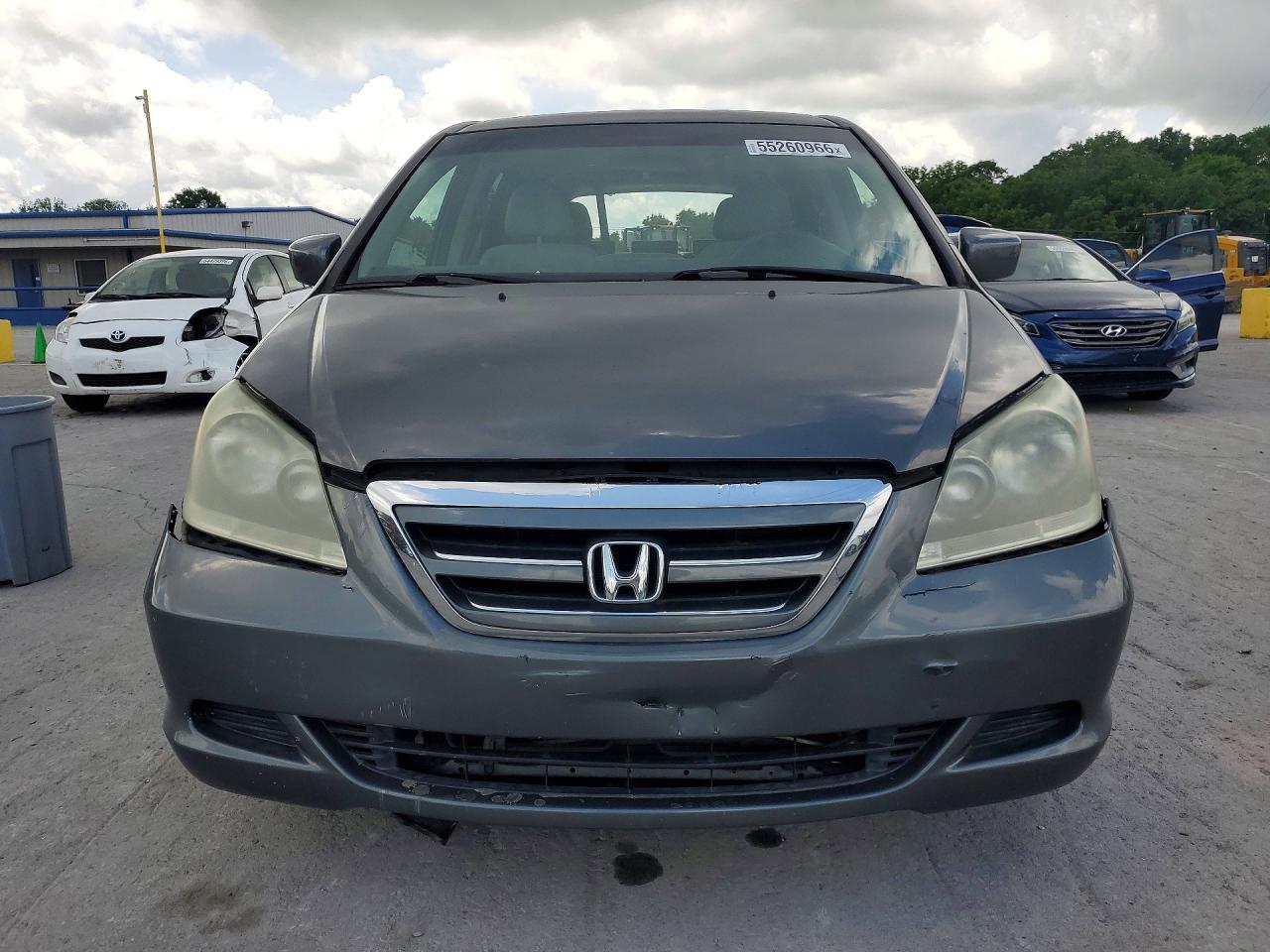 2007 Honda Odyssey Ex Gray vin: 5FNRL38427B133457
