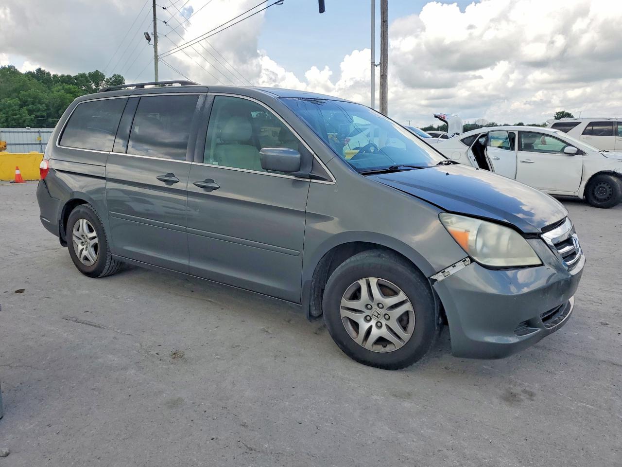 2007 Honda Odyssey Ex Gray vin: 5FNRL38427B133457