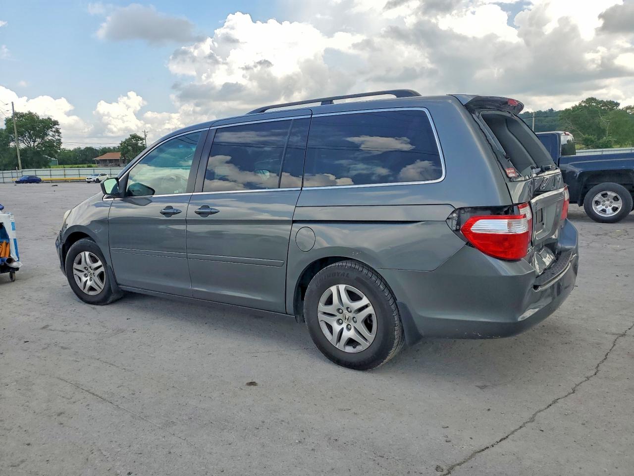 2007 Honda Odyssey Ex Gray vin: 5FNRL38427B133457