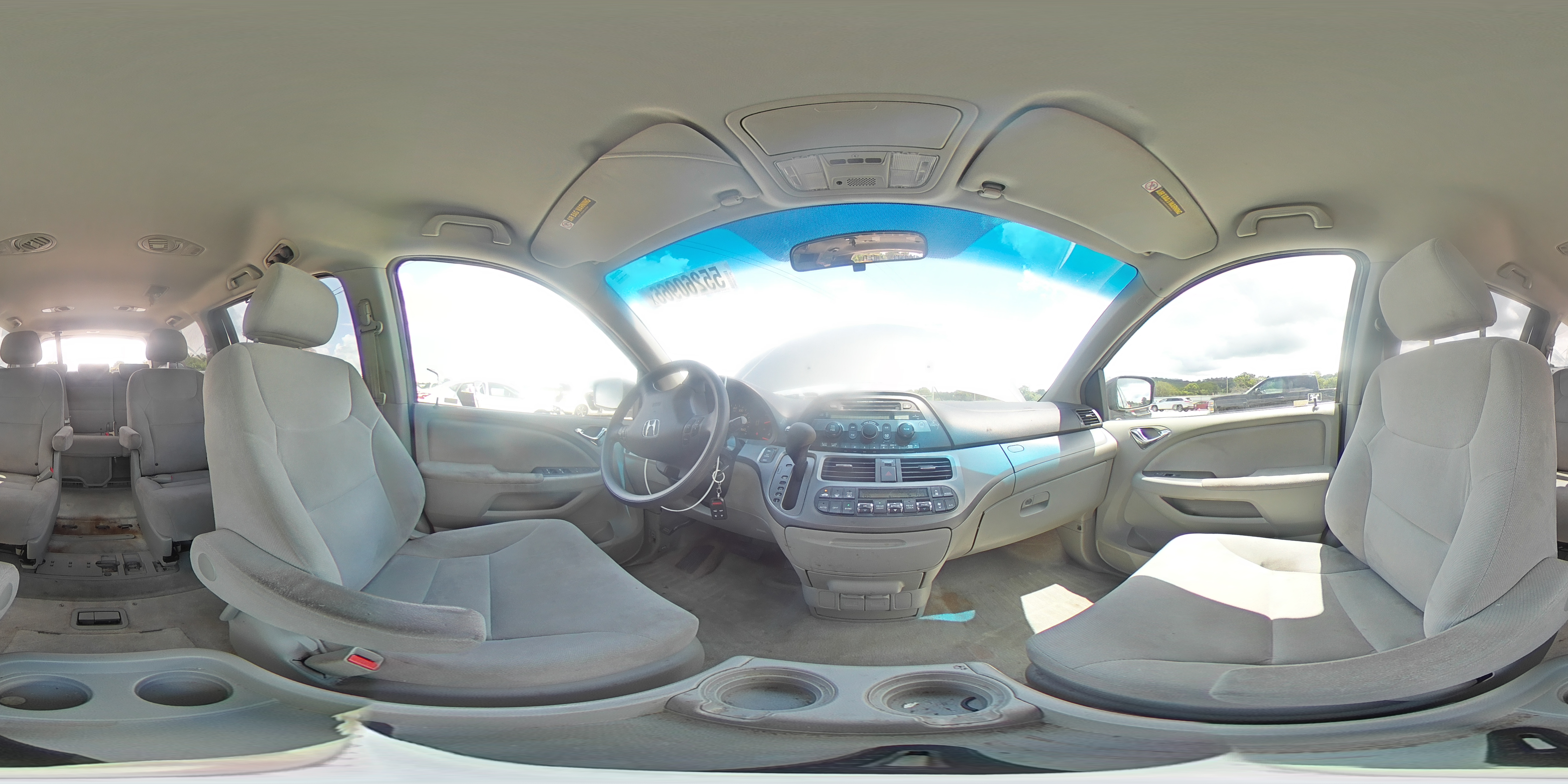 2007 Honda Odyssey Ex Gray vin: 5FNRL38427B133457