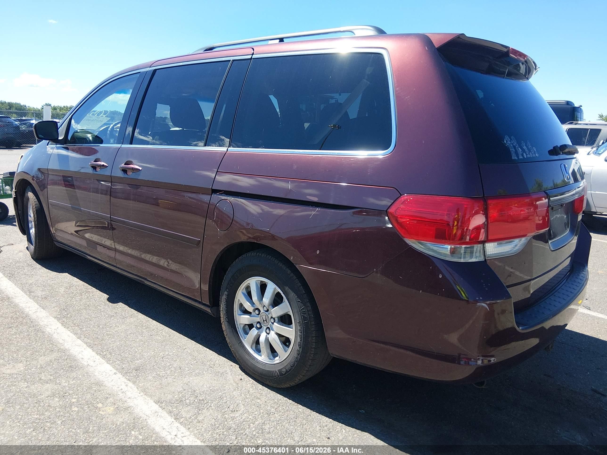 2008 Honda Odyssey Ex Red vin: 5FNRL38428B060589