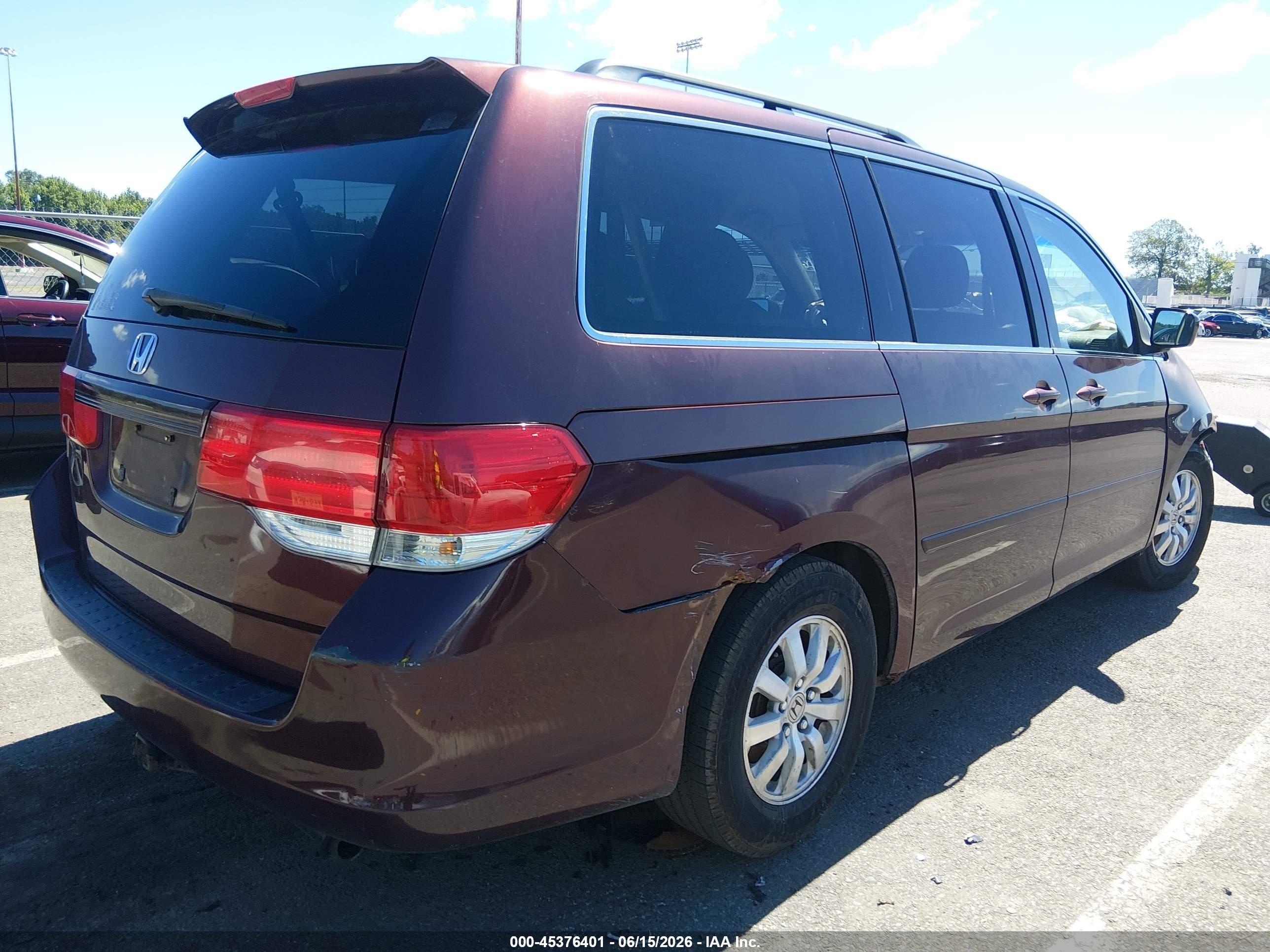 2008 Honda Odyssey Ex Red vin: 5FNRL38428B060589