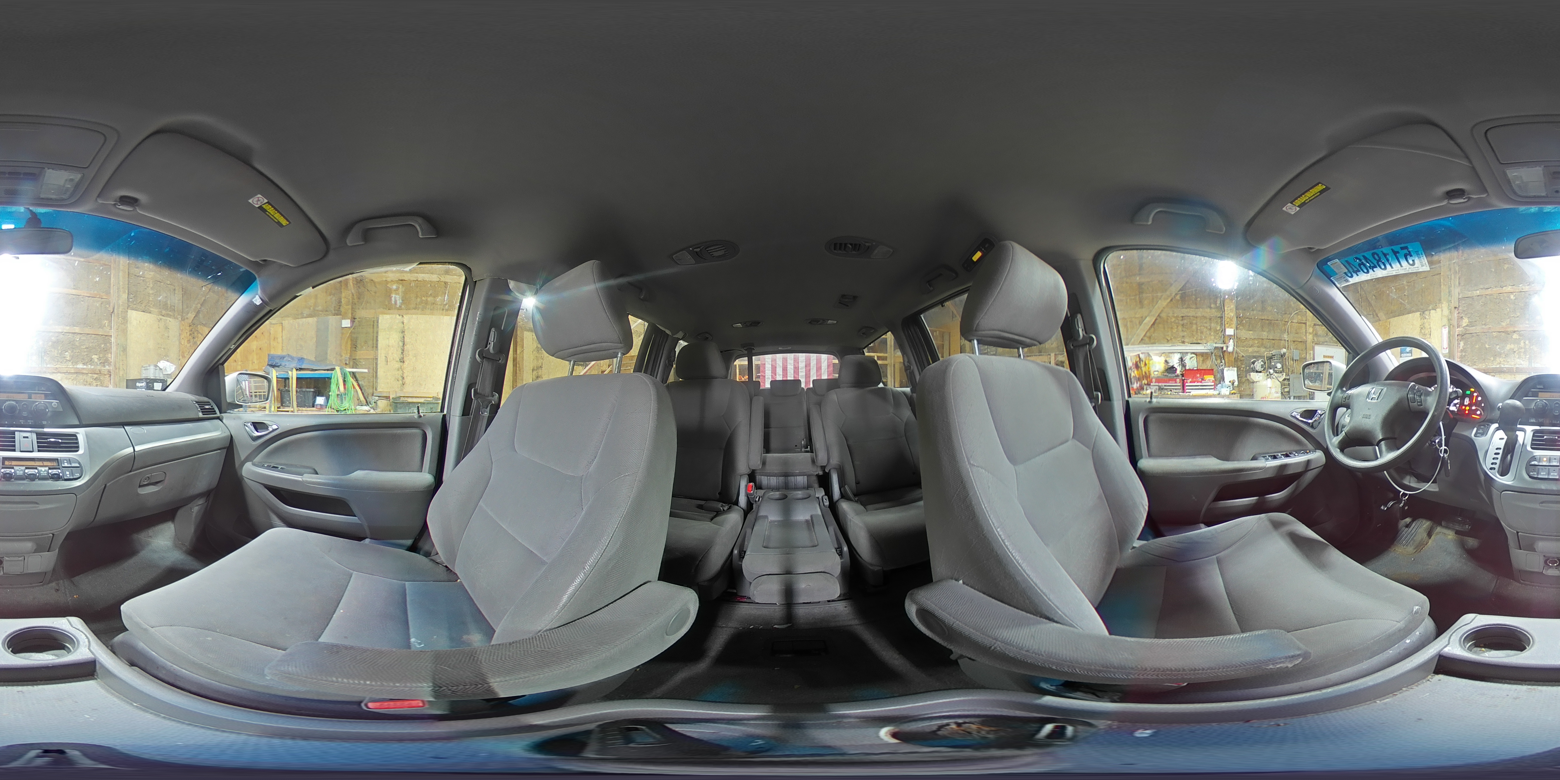 2009 Honda Odyssey Ex Gray vin: 5FNRL38429B002774