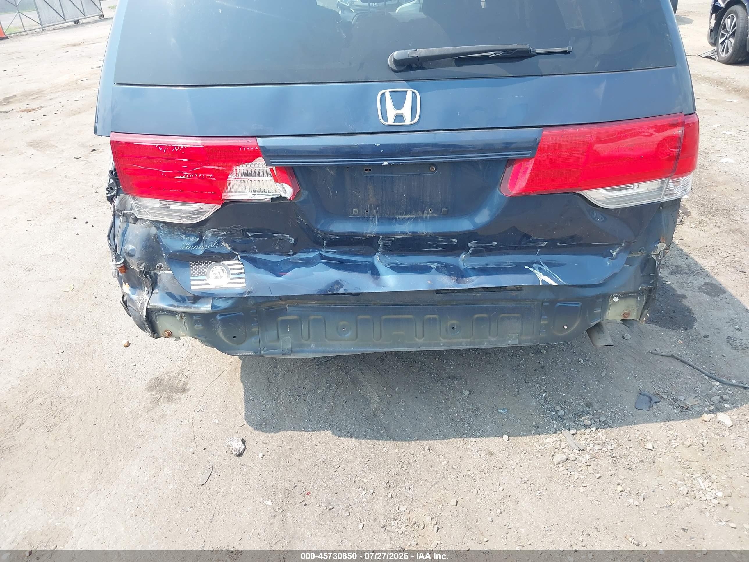 2009 Honda Odyssey Ex Blue vin: 5FNRL38429B412393