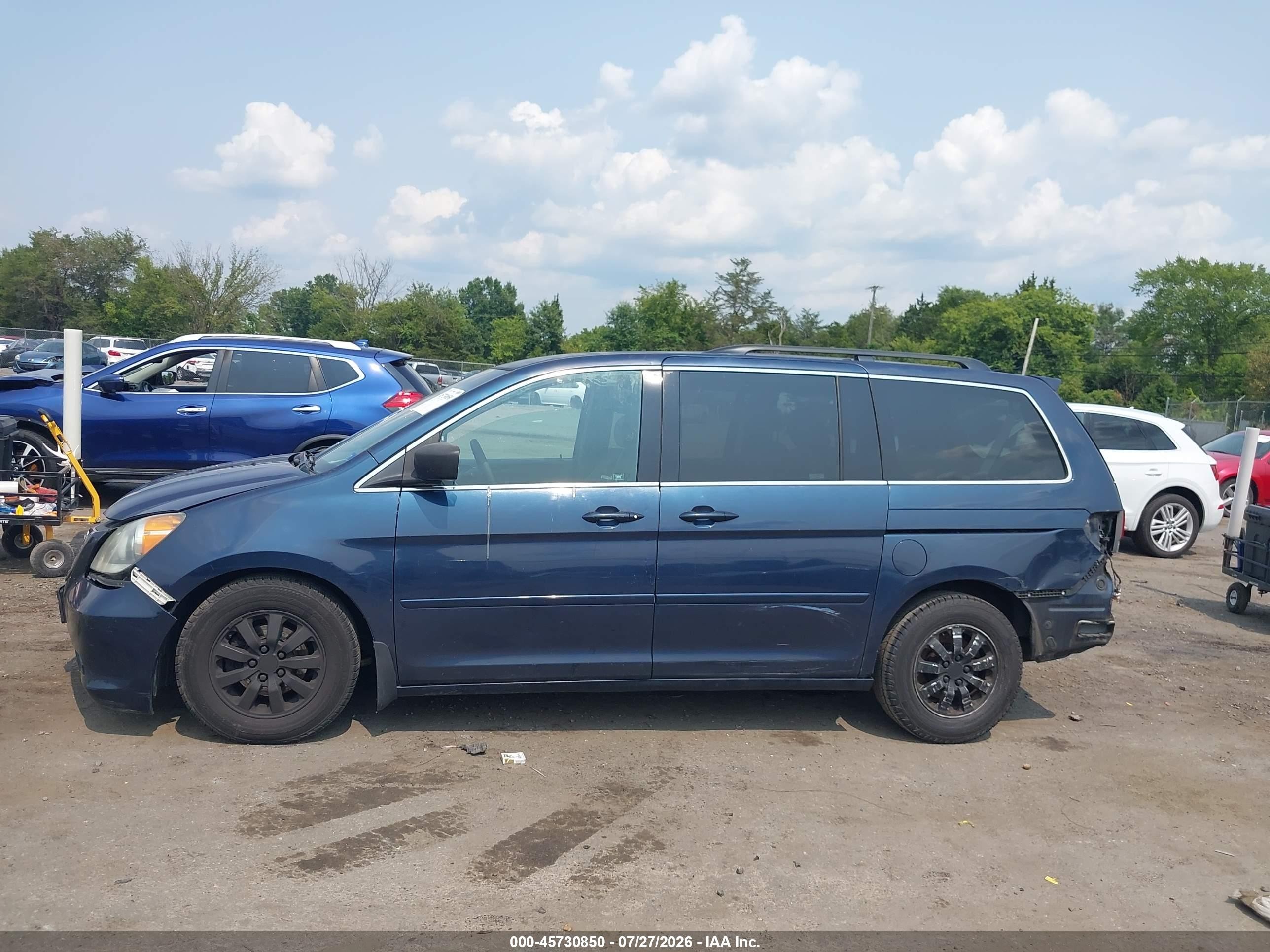 2009 Honda Odyssey Ex Blue vin: 5FNRL38429B412393