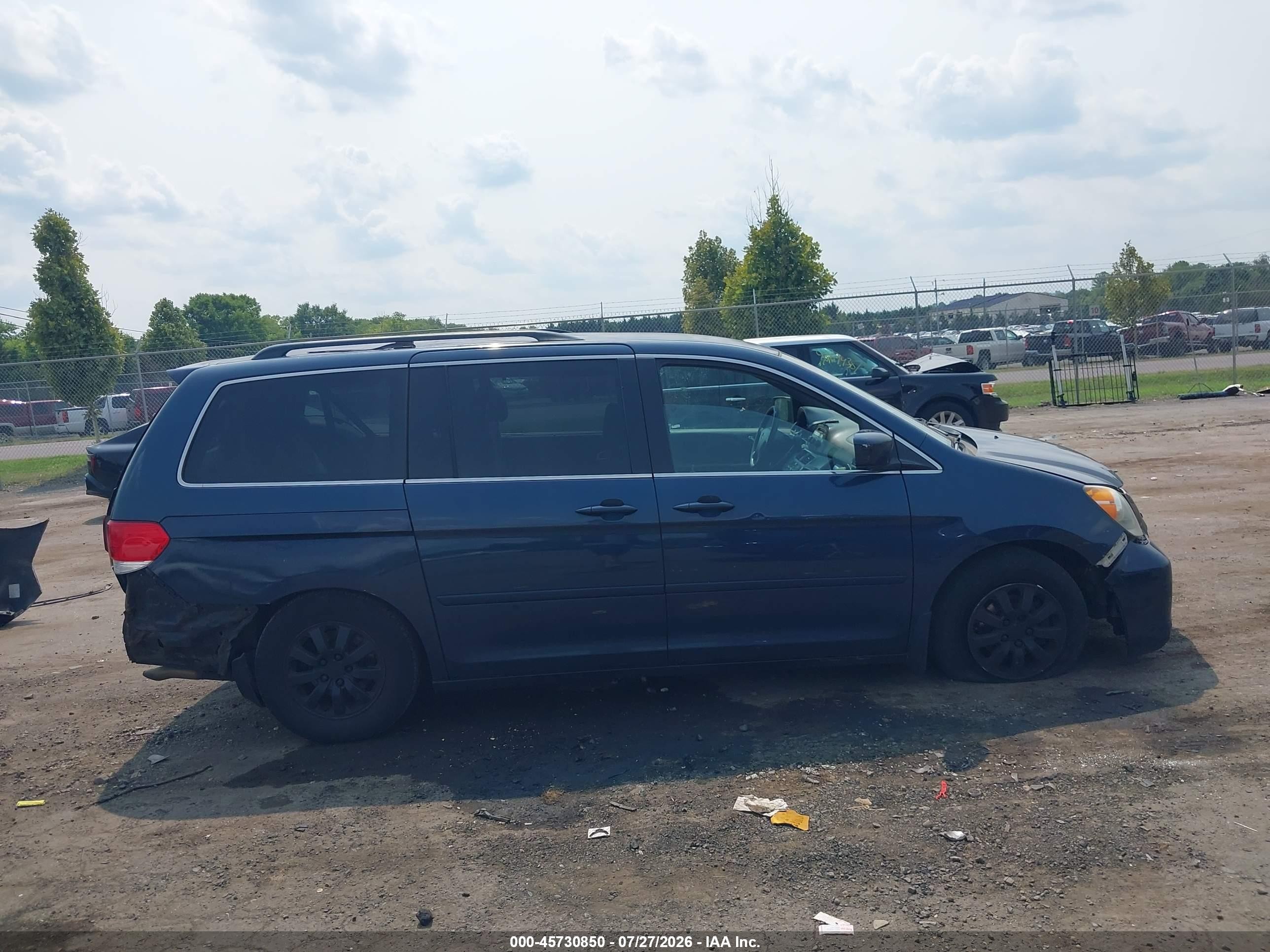 2009 Honda Odyssey Ex Blue vin: 5FNRL38429B412393