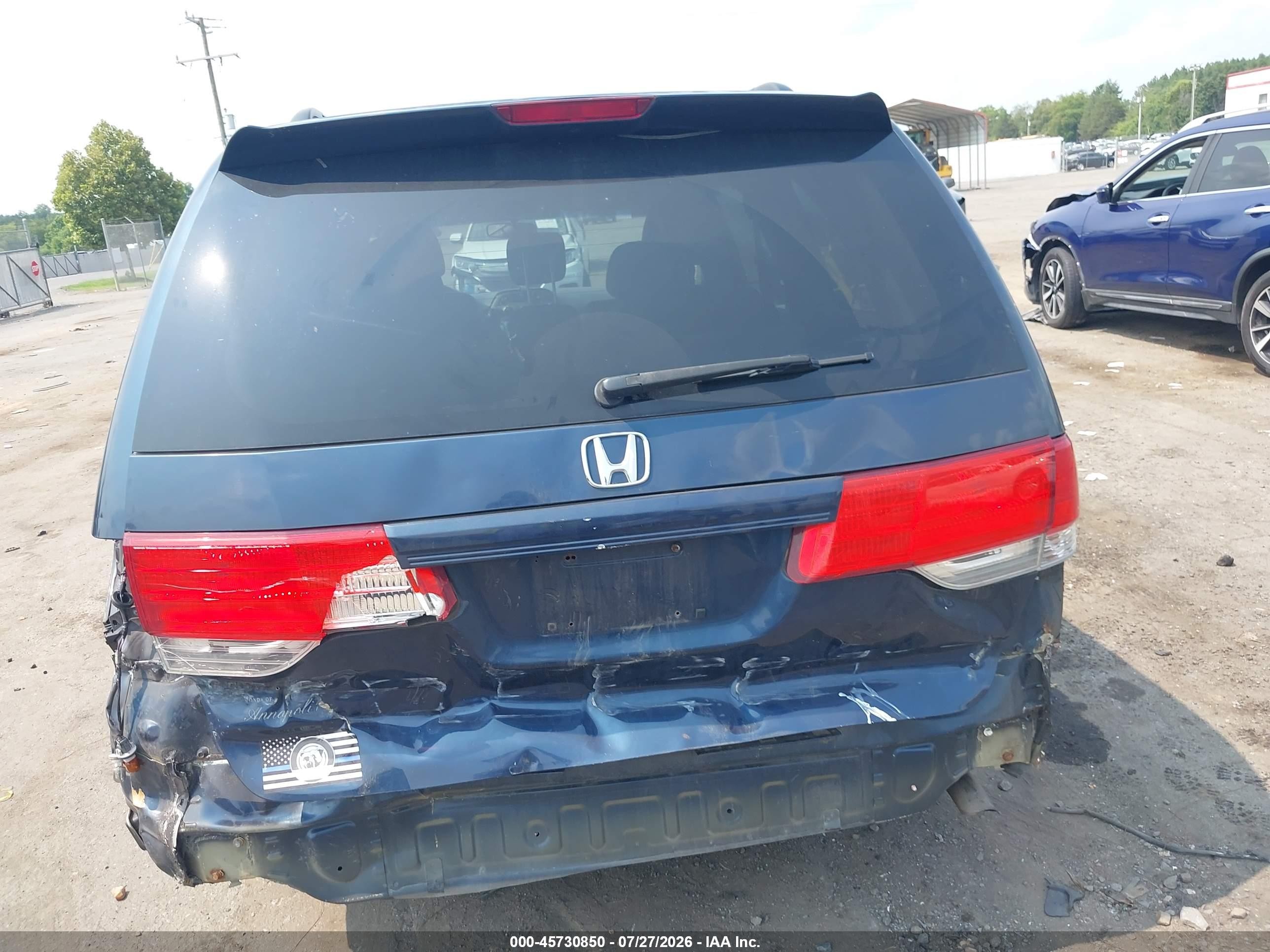2009 Honda Odyssey Ex Blue vin: 5FNRL38429B412393
