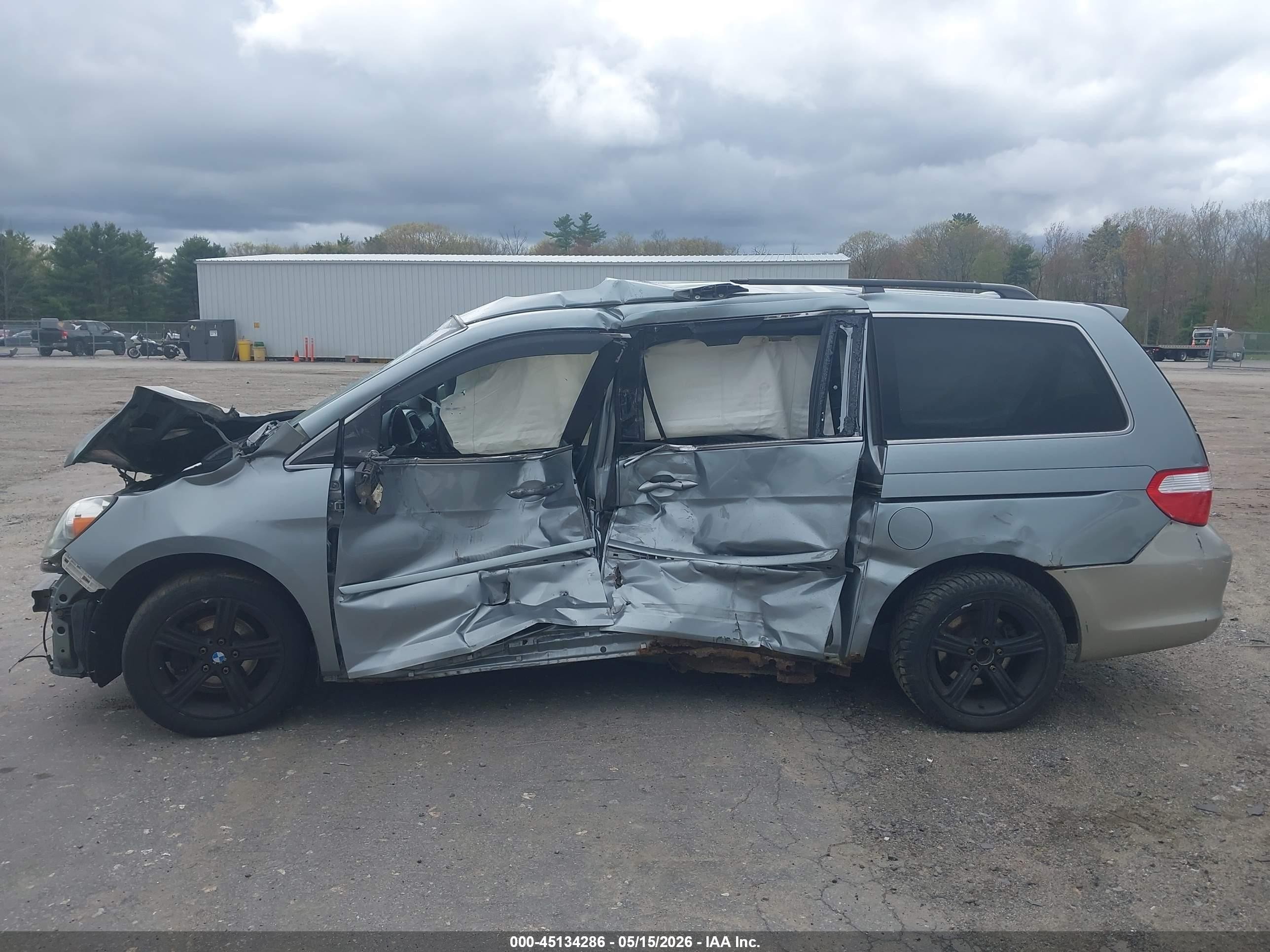2005 Honda Odyssey Ex Серый vin: 5FNRL38435B005595