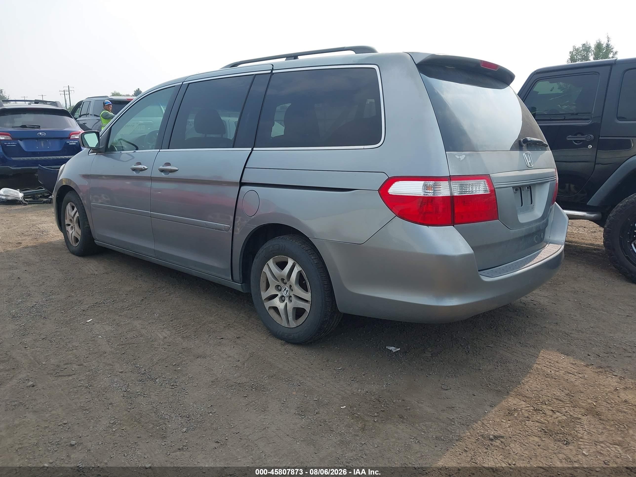 2005 Honda Odyssey Ex Light Blue vin: 5FNRL38435B056420