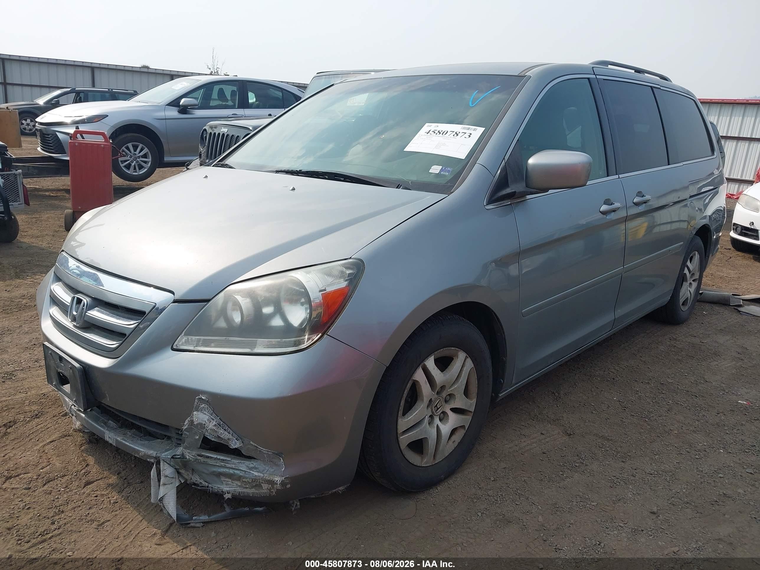2005 Honda Odyssey Ex Light Blue vin: 5FNRL38435B056420