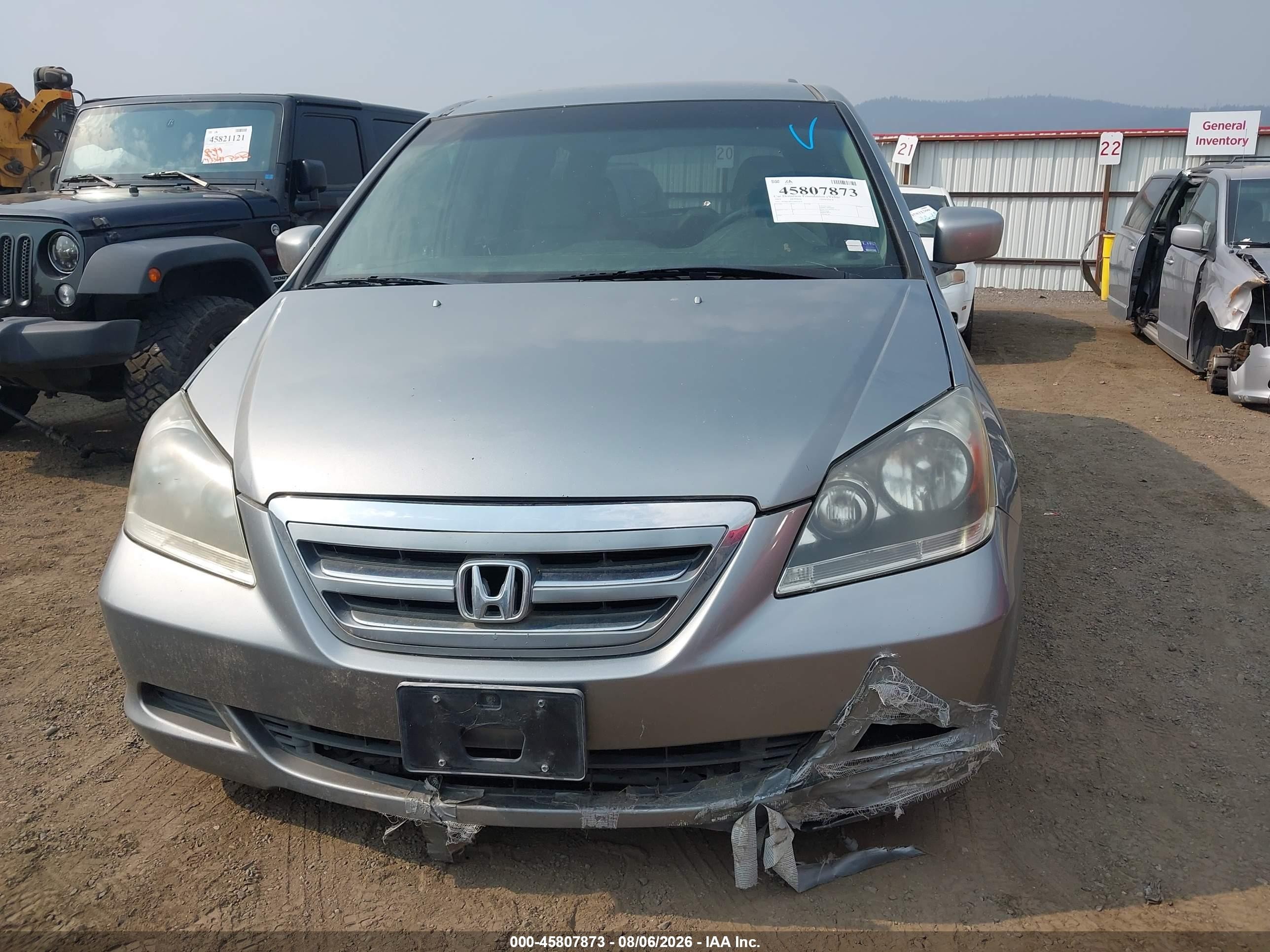 2005 Honda Odyssey Ex Light Blue vin: 5FNRL38435B056420