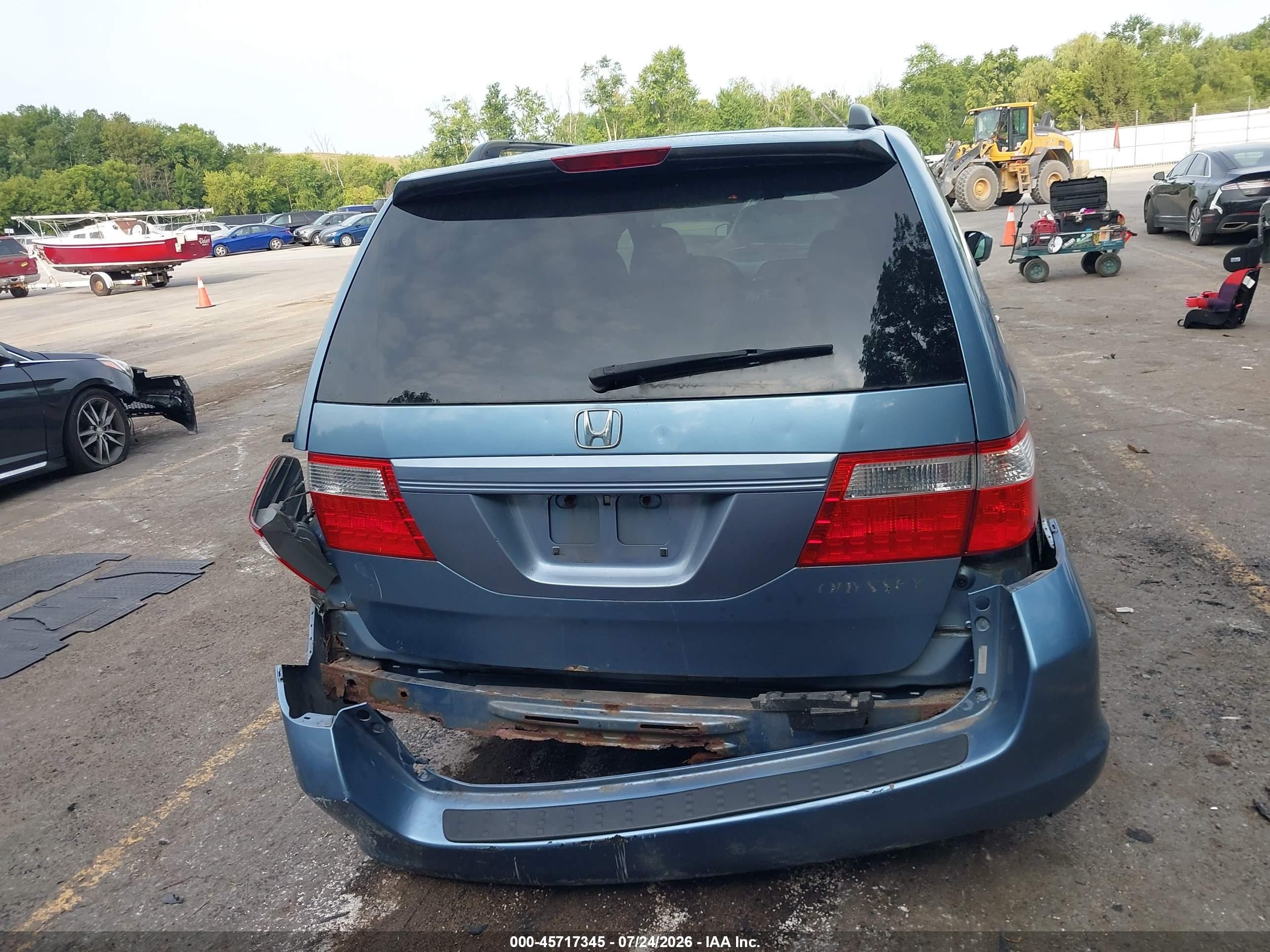 2005 Honda Odyssey Ex Light Blue vin: 5FNRL38435B097128