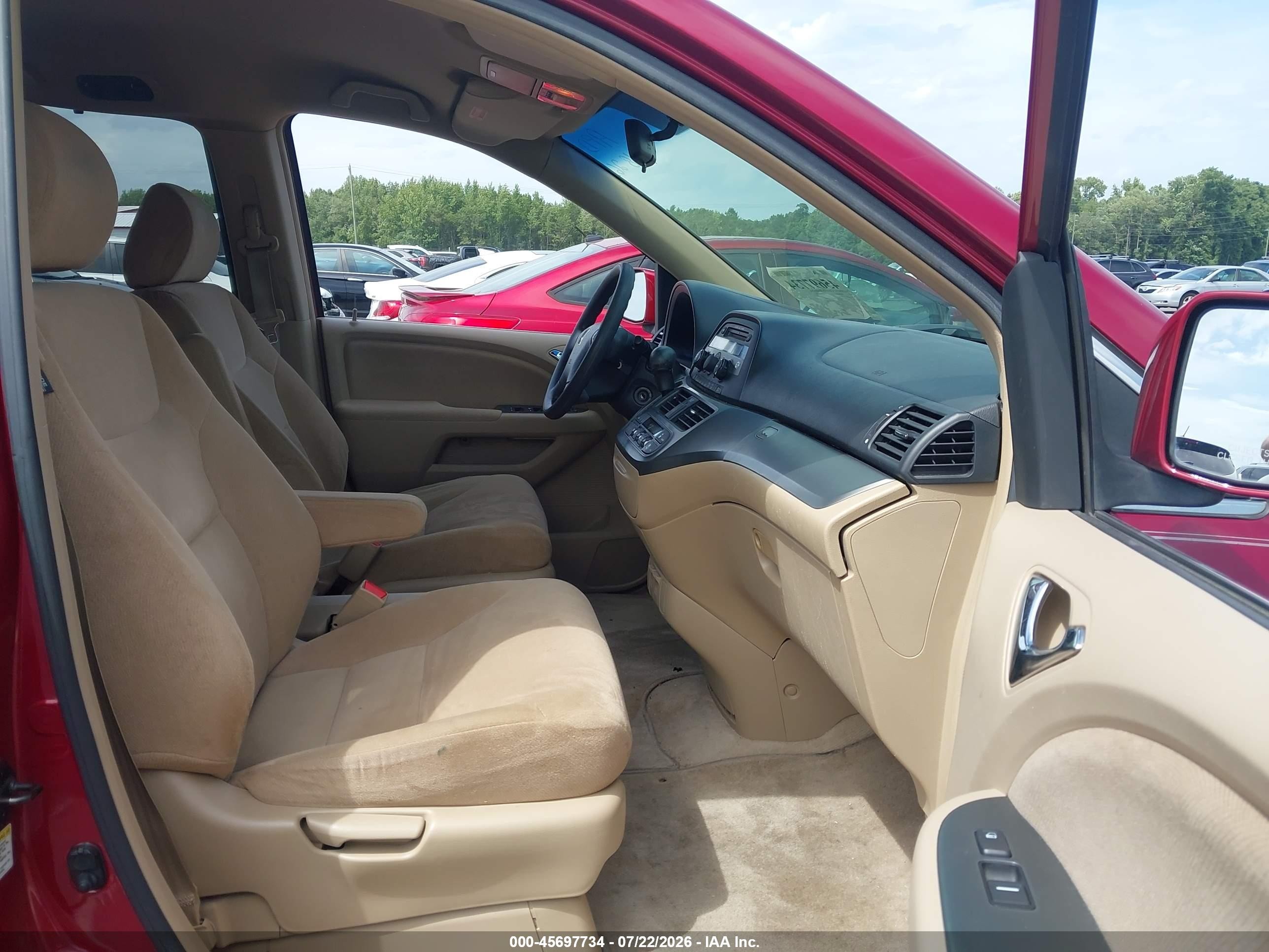 2005 Honda Odyssey Ex Red vin: 5FNRL38435B421176