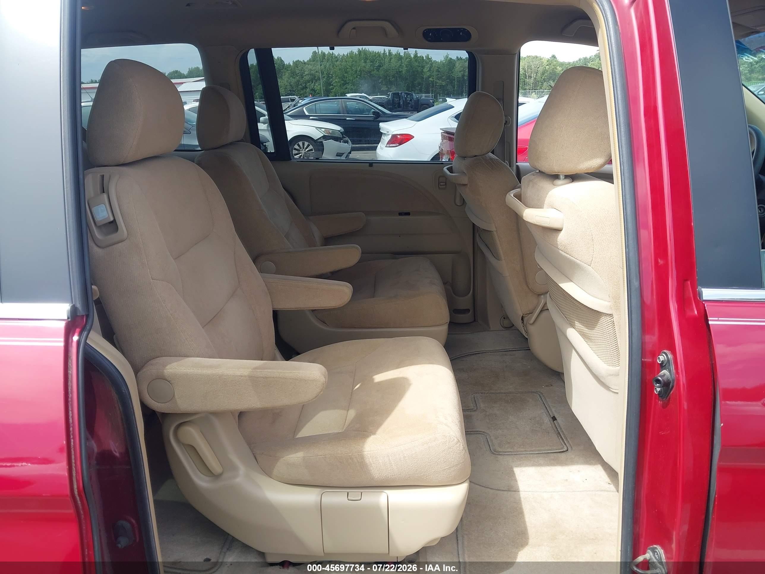2005 Honda Odyssey Ex Red vin: 5FNRL38435B421176