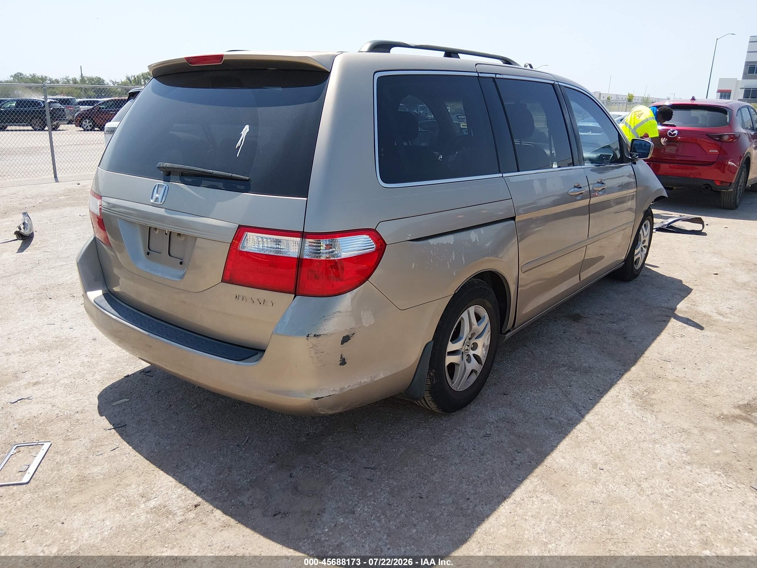 2005 Honda Odyssey Ex Gold vin: 5FNRL38435B425003
