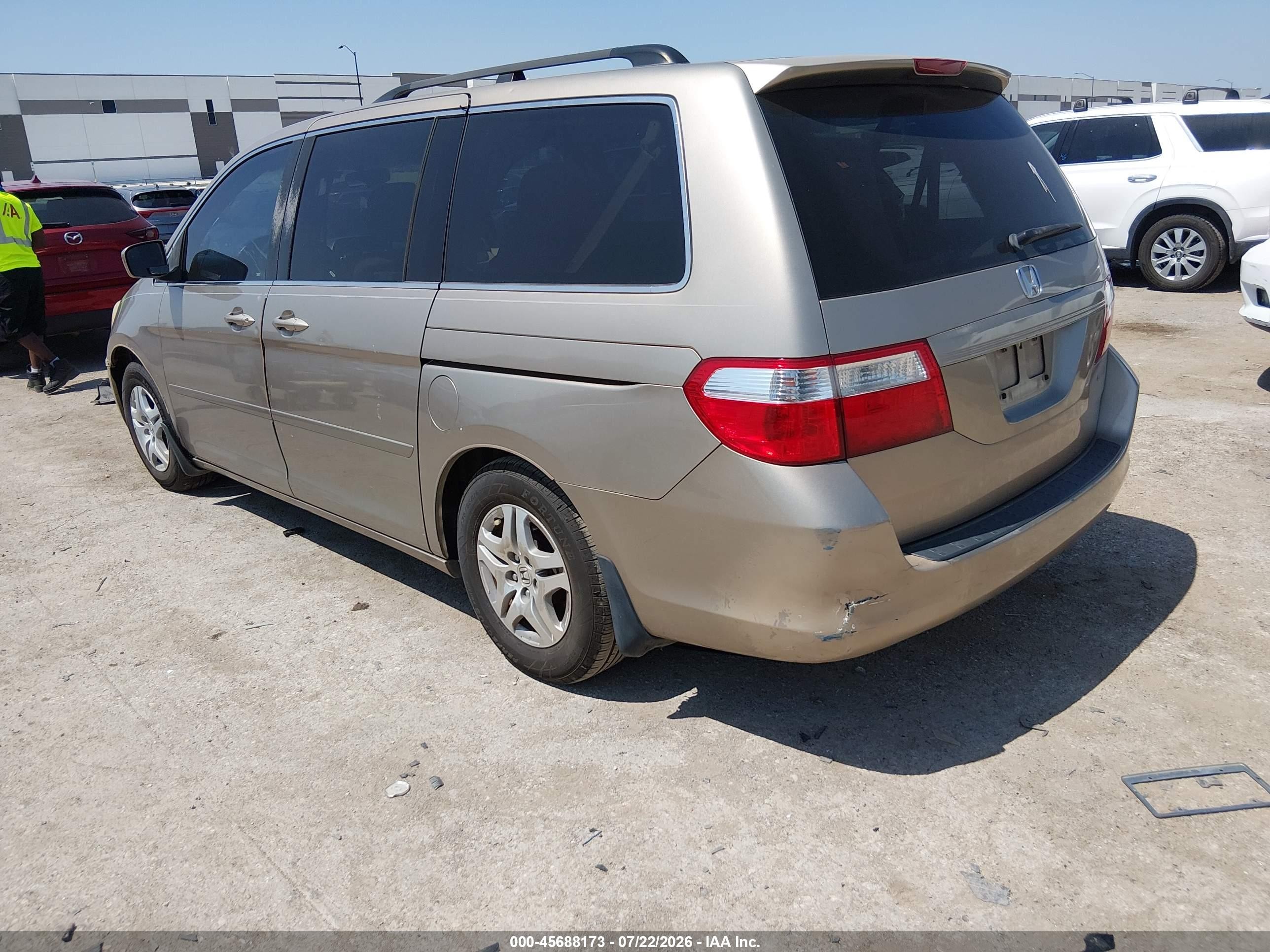2005 Honda Odyssey Ex Gold vin: 5FNRL38435B425003