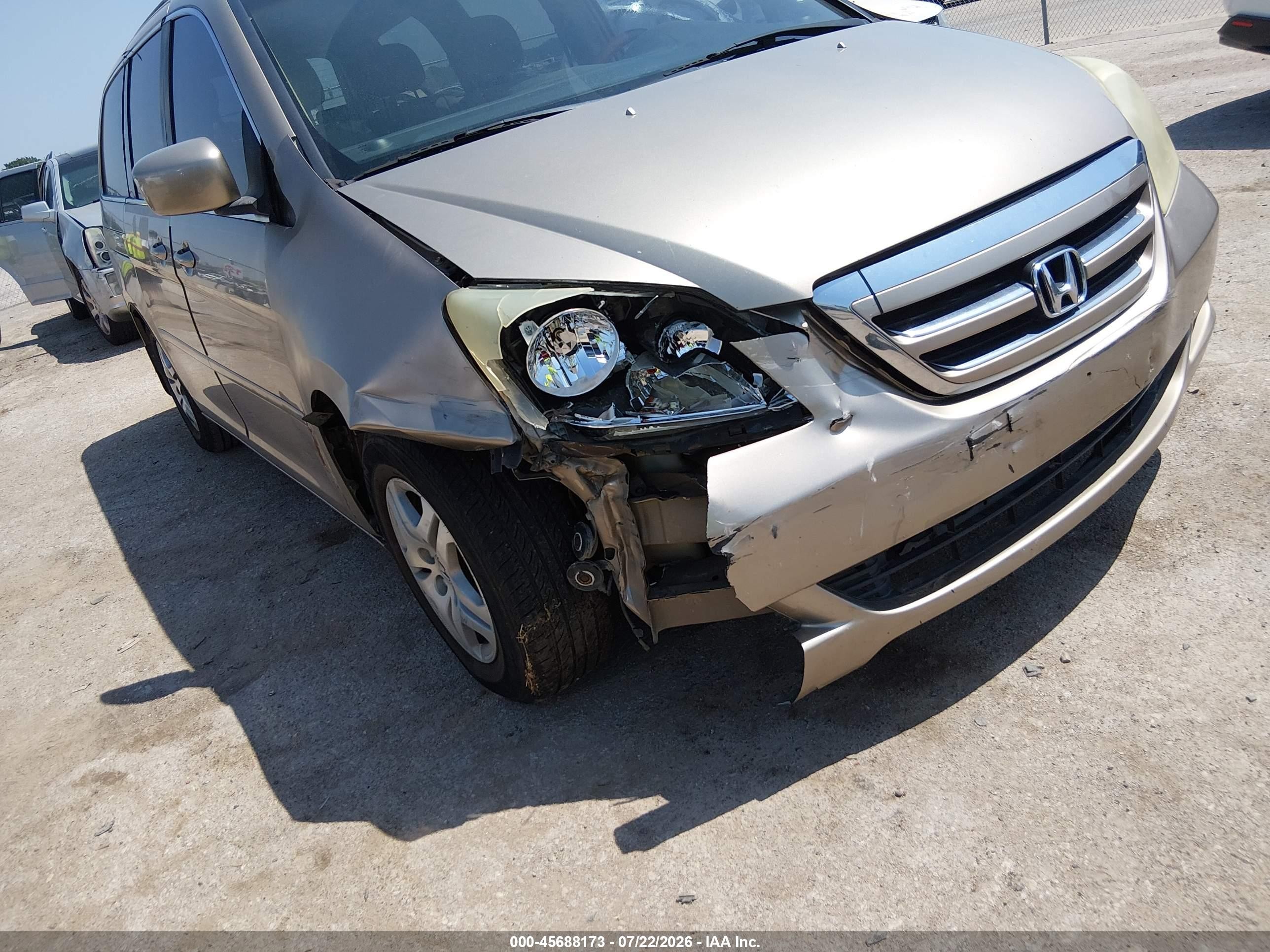 2005 Honda Odyssey Ex Gold vin: 5FNRL38435B425003