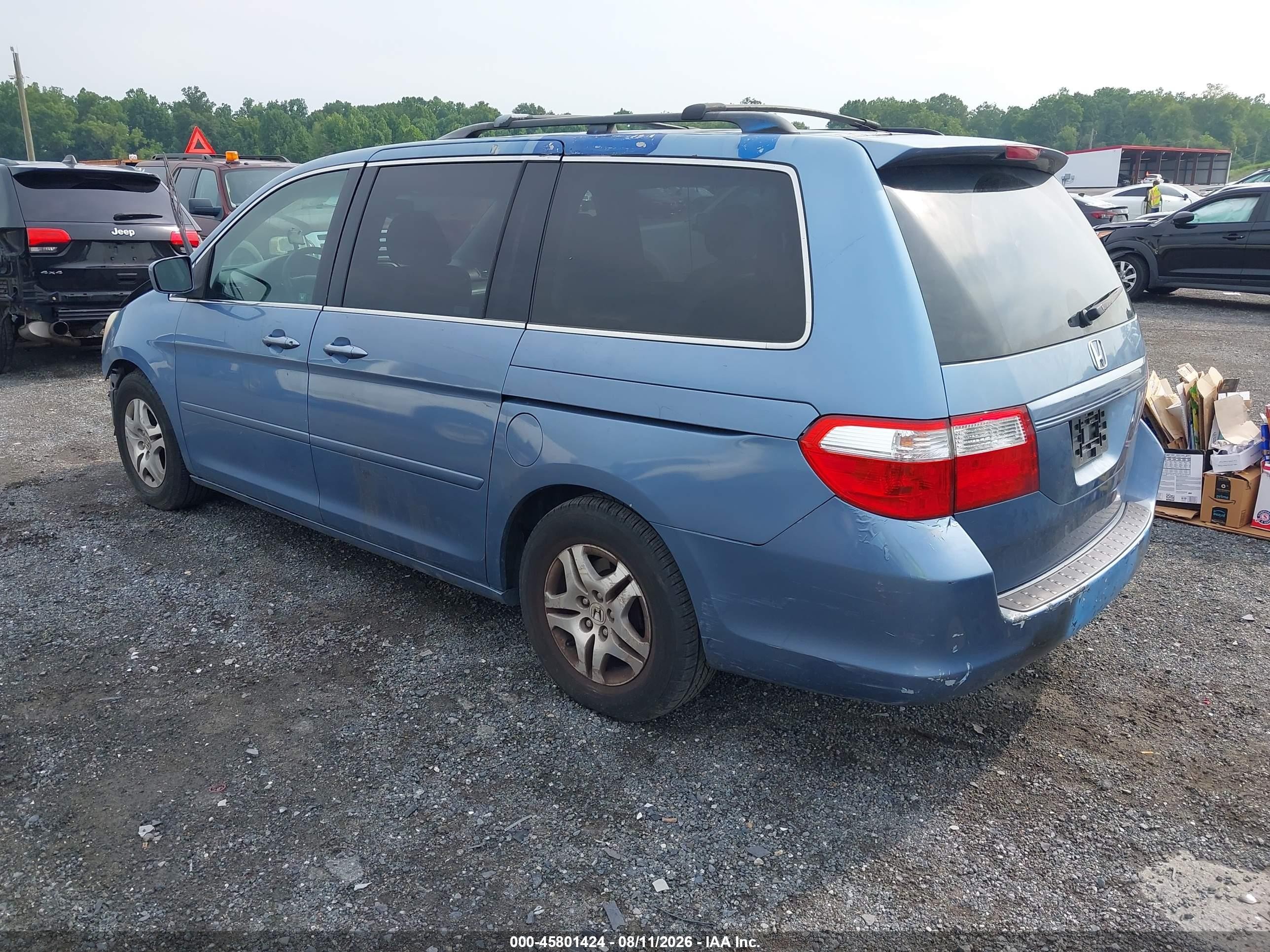 2006 Honda Odyssey Ex Blue vin: 5FNRL38436B060226